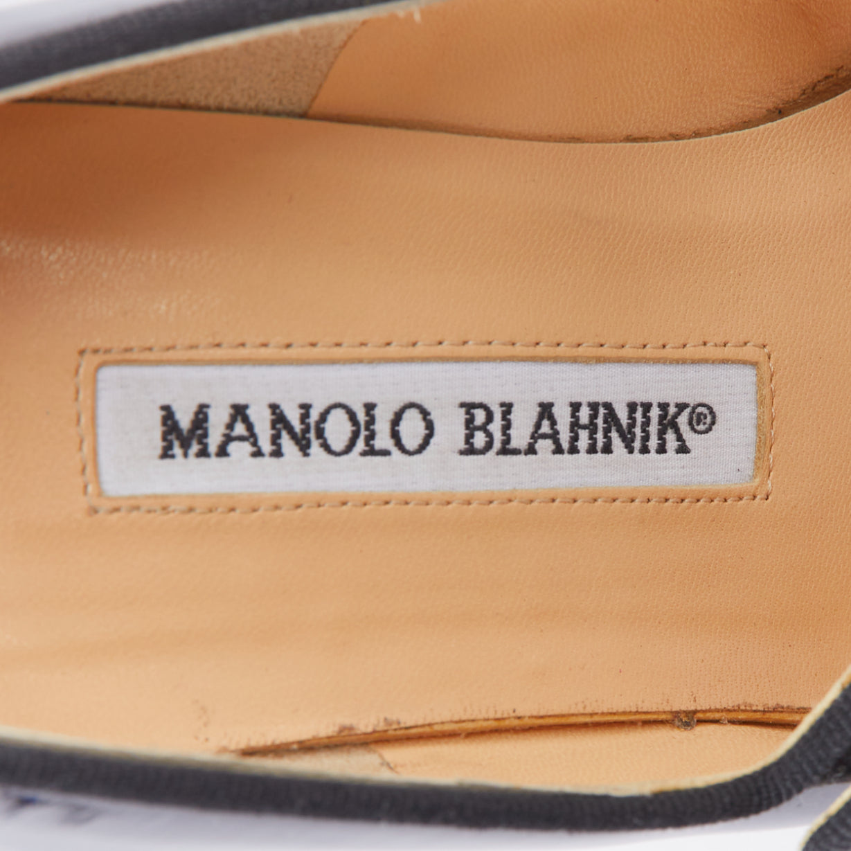 Manolo Blahnik Panel Peep Heels - Image 13