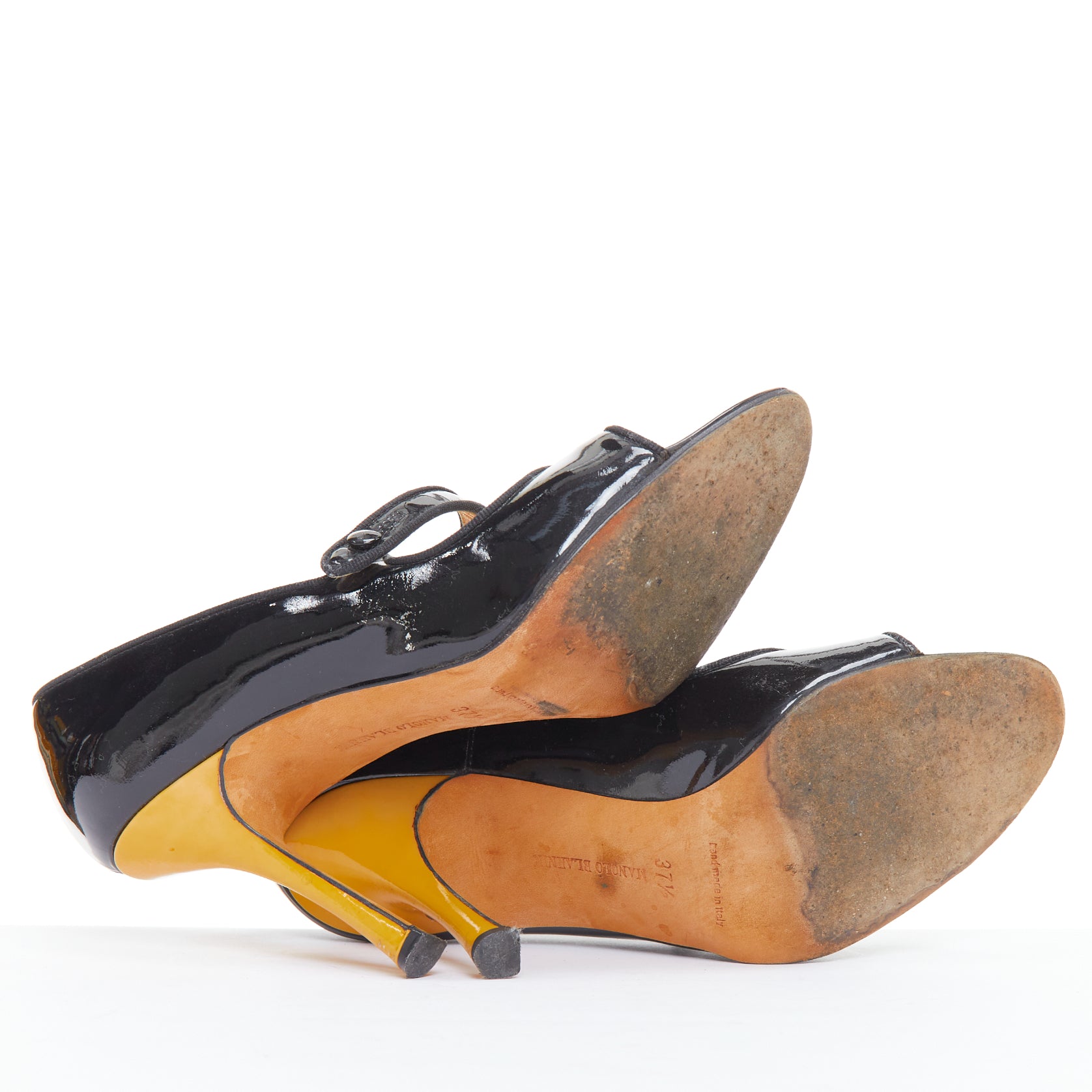 Manolo Blahnik Panel Peep Heels - Image 14