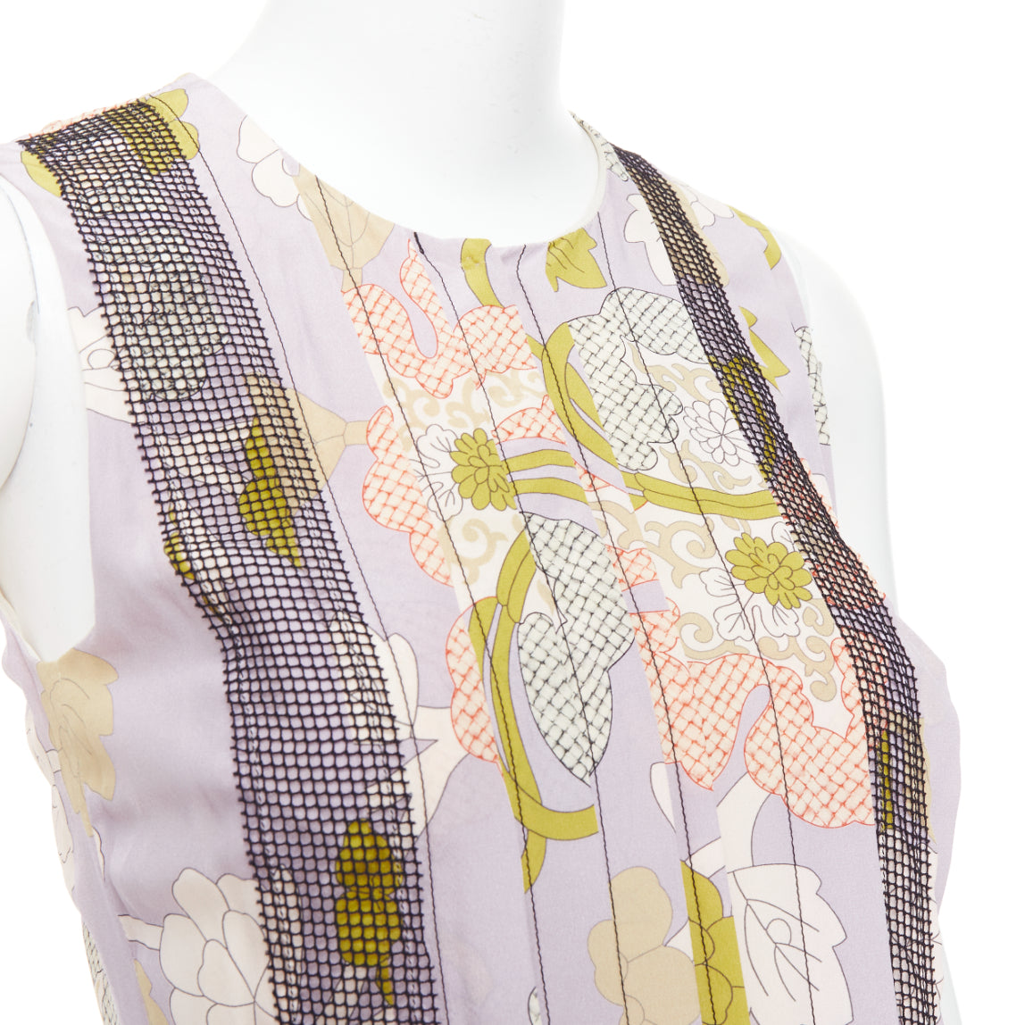 Bottega Veneta Mesh Pleat Dress - Back view