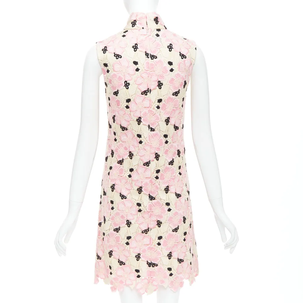 Giambattista Valli Guipure Lace Dress Pink Polyester Never worn - Box View