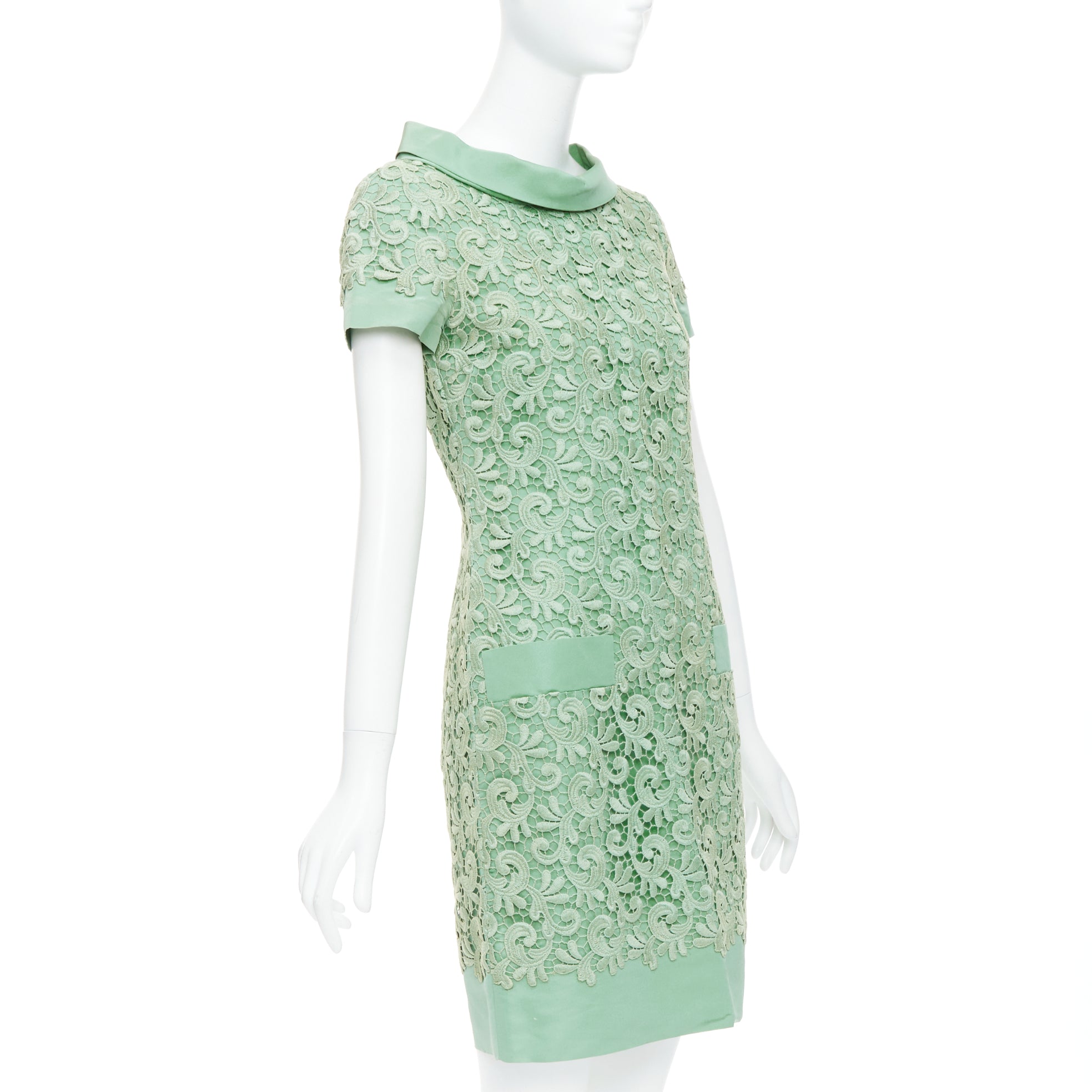 Oscar De La Renta Lace Collar Dress - Image 6