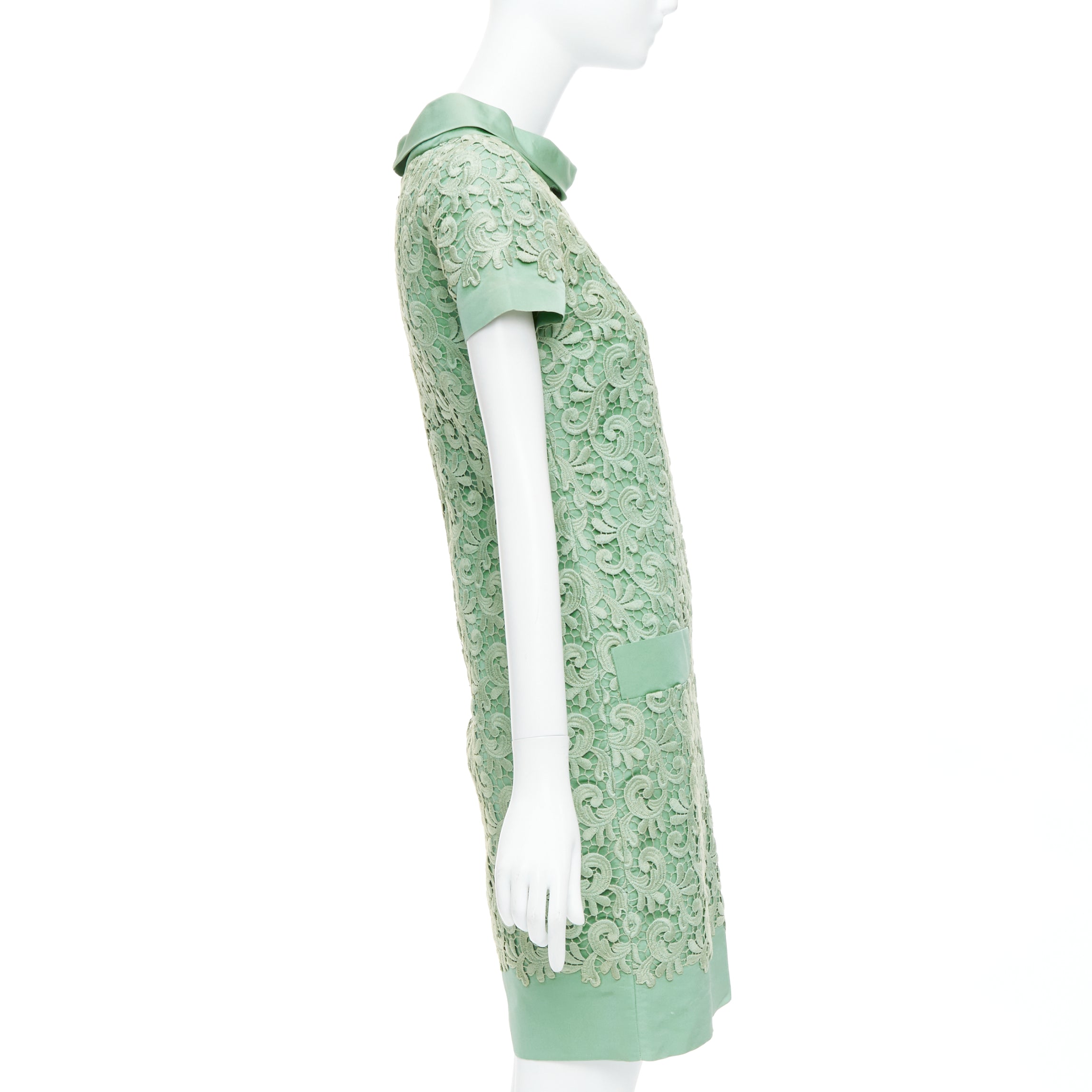 Oscar De La Renta Lace Collar Dress - 4