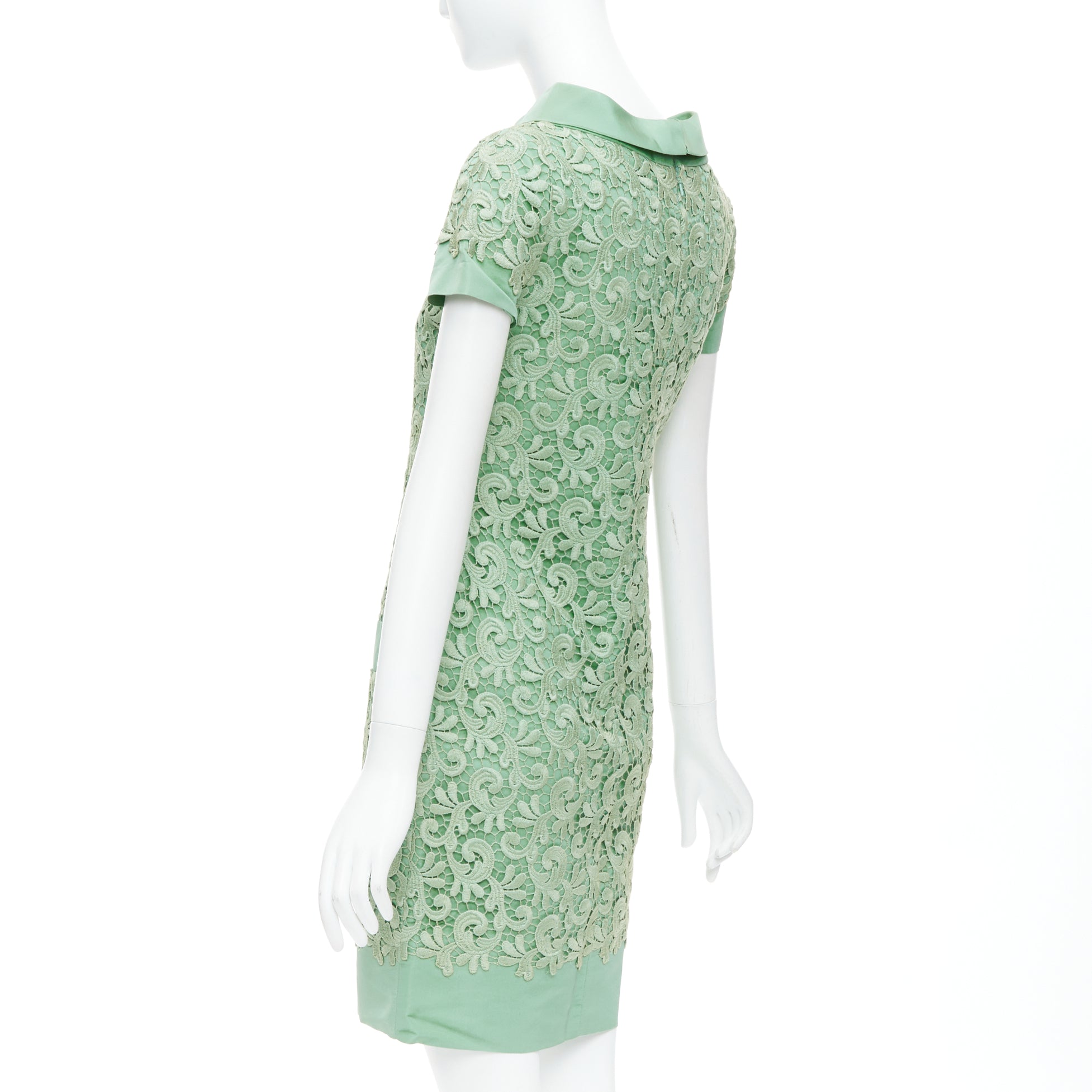 Oscar De La Renta Lace Collar Dress - Detail 1