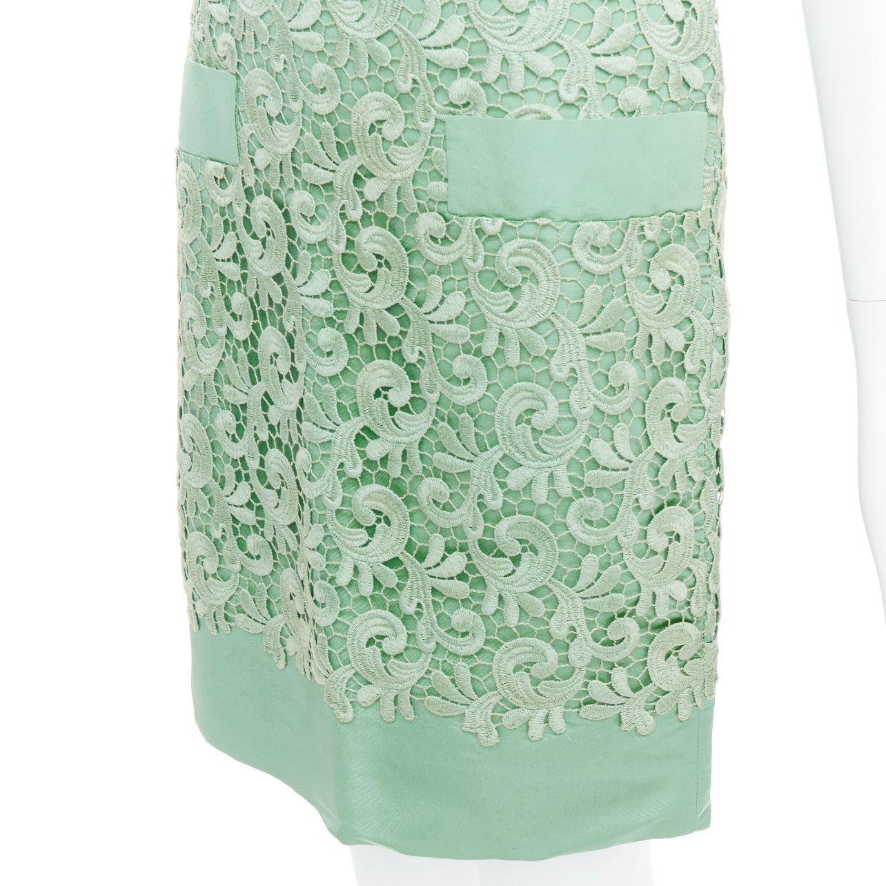 Oscar De La Renta Lace Collar Dress - Detail 2