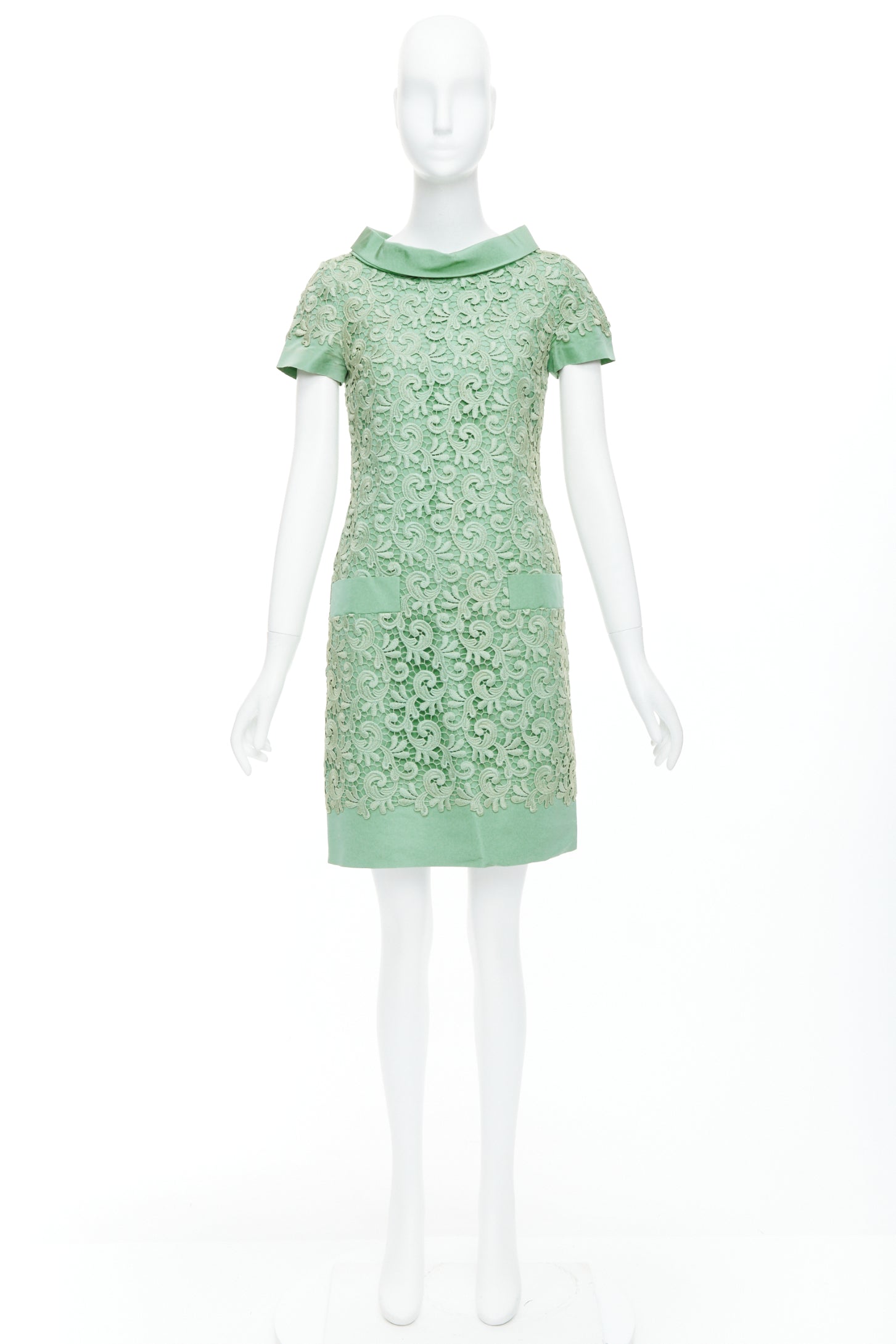 Oscar De La Renta Lace Collar Dress - Image 11