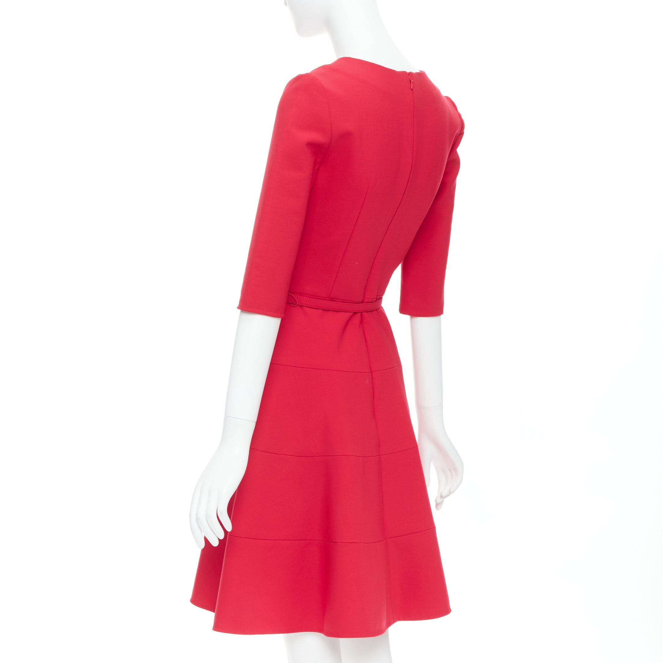 Oscar De La Renta Pleated Belted Dress - Detail 1