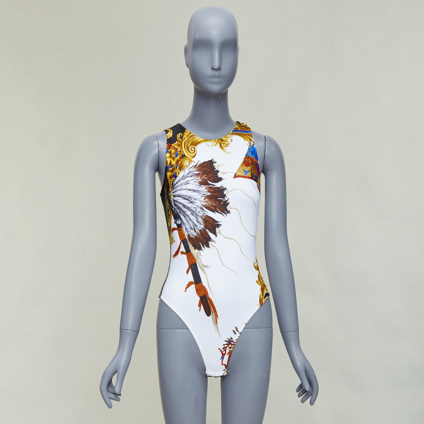 Versace Indian Print Swimsuit - Image 11