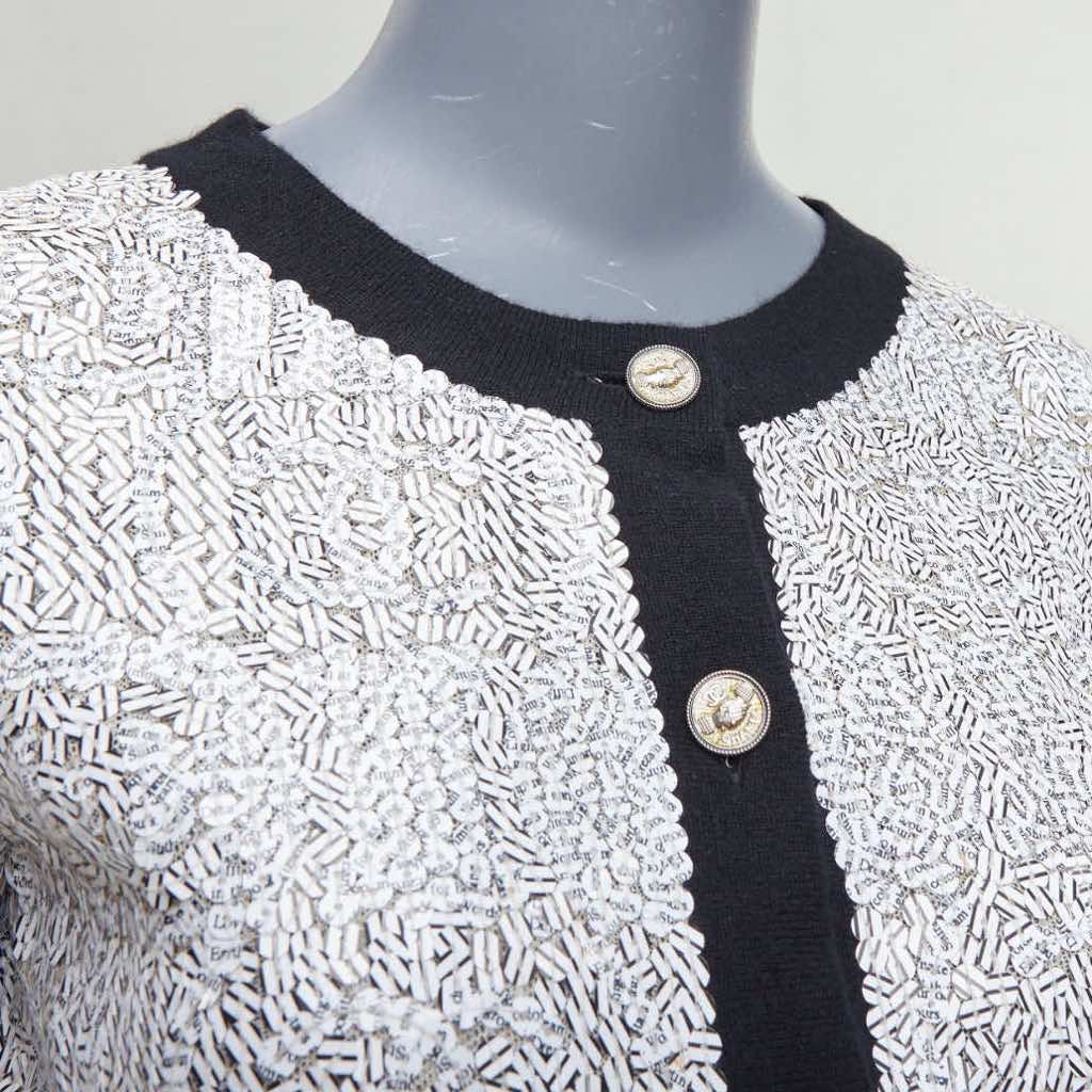 Chanel Printed Cashmere Cardigan - Back view