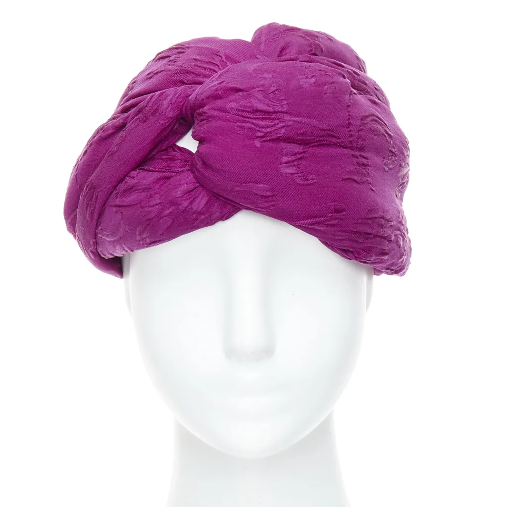 Gucci Purple Brocade Turban Purple Very good - Front View