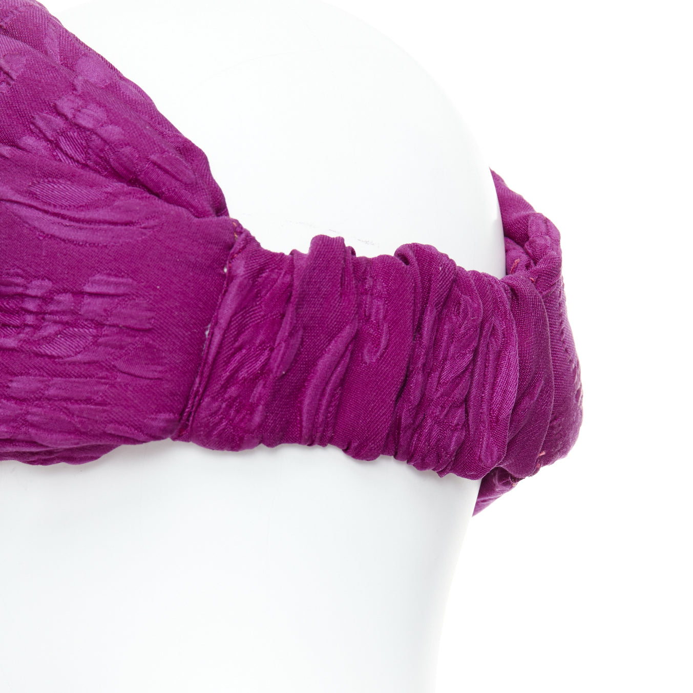 Gucci Purple Brocade Turban - Back view