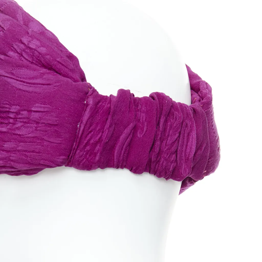 Gucci Purple Brocade Turban Purple Very good - Back View