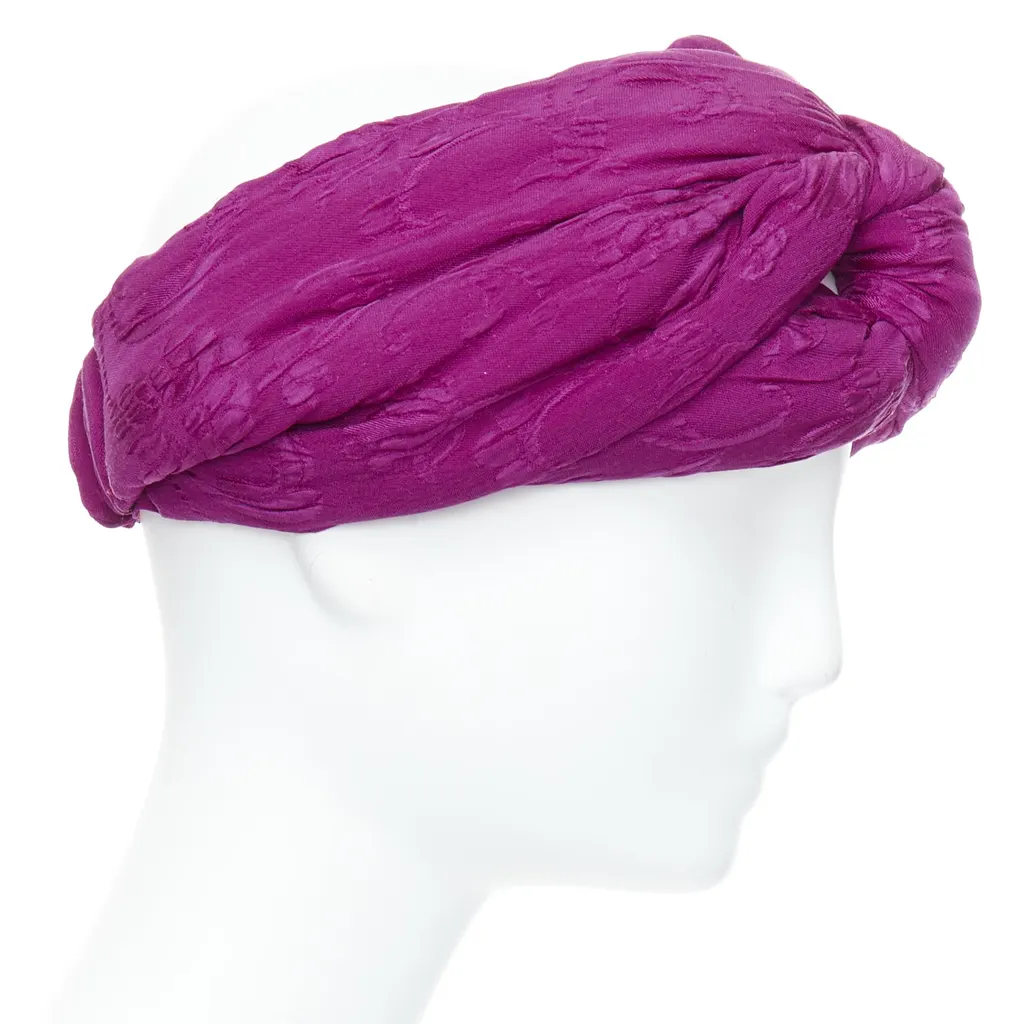 Gucci Purple Brocade Turban Purple Very good - Model View