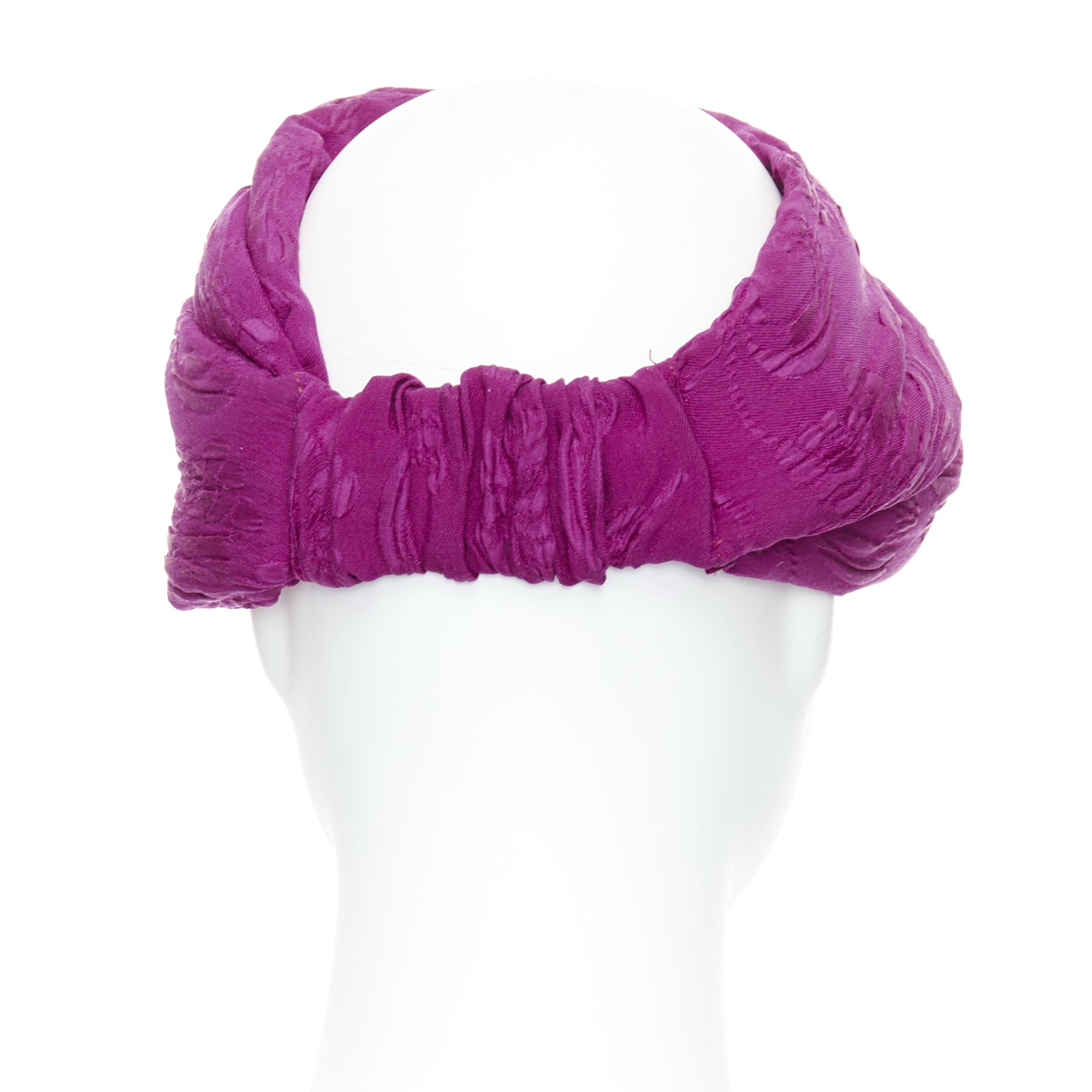 Gucci Purple Brocade Turban - Side view