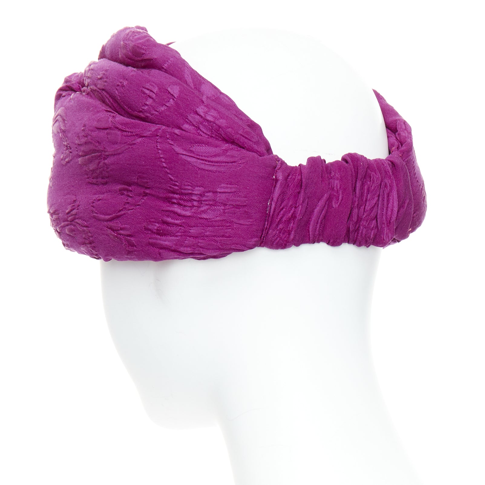 Gucci Purple Brocade Turban - Detail 1