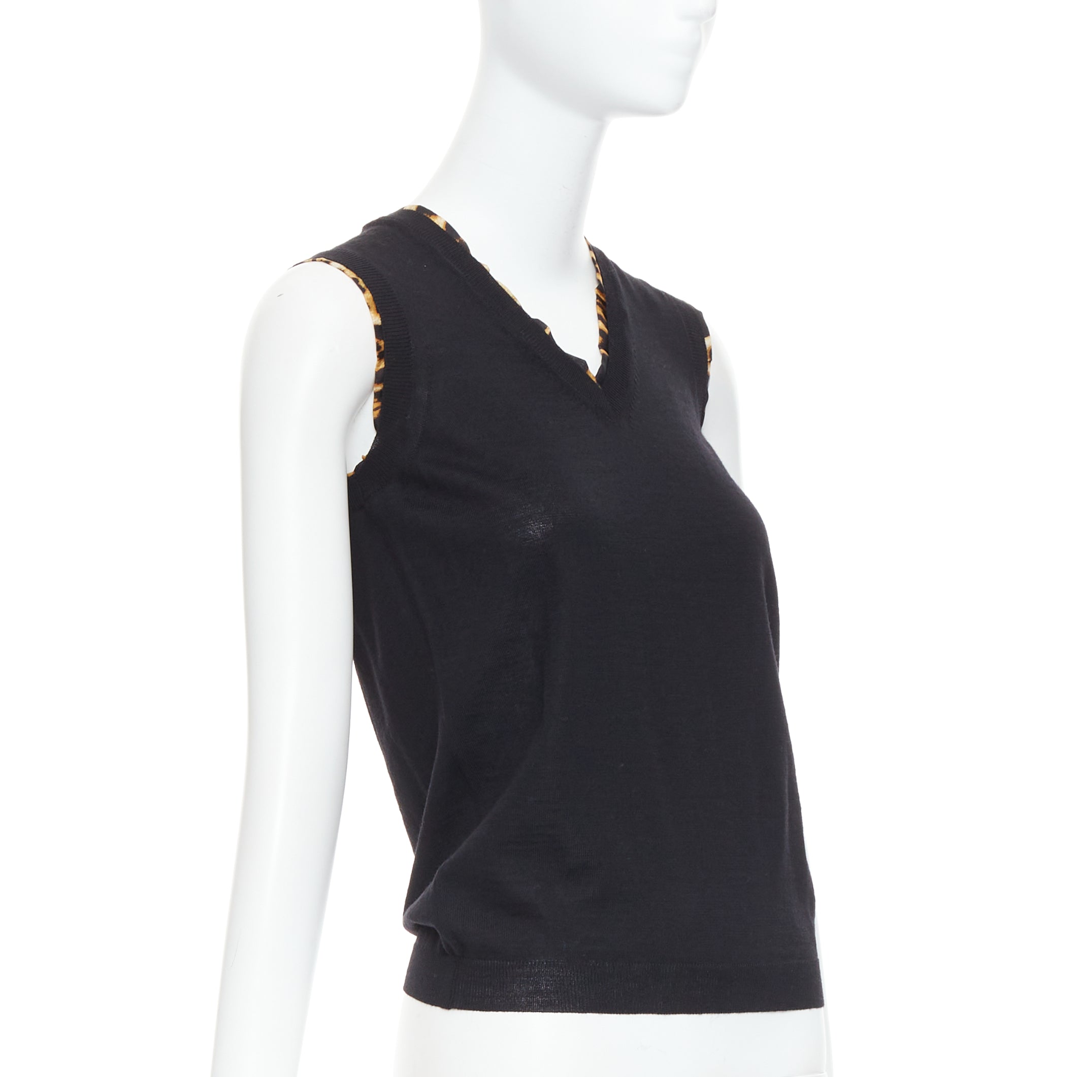 Yves Saint Laurent Leopard Trim Vest - Image 6