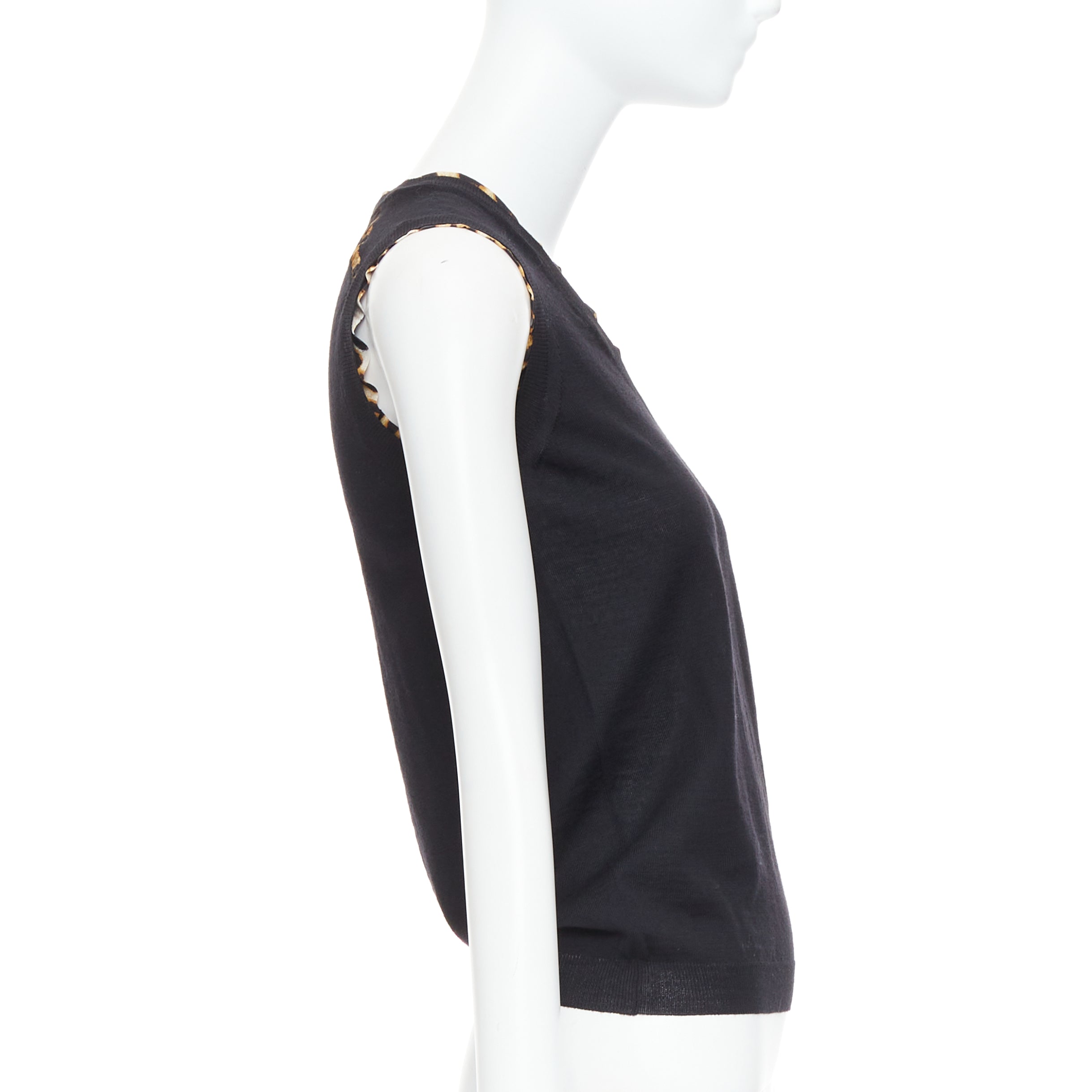 Yves Saint Laurent Leopard Trim Vest - 4