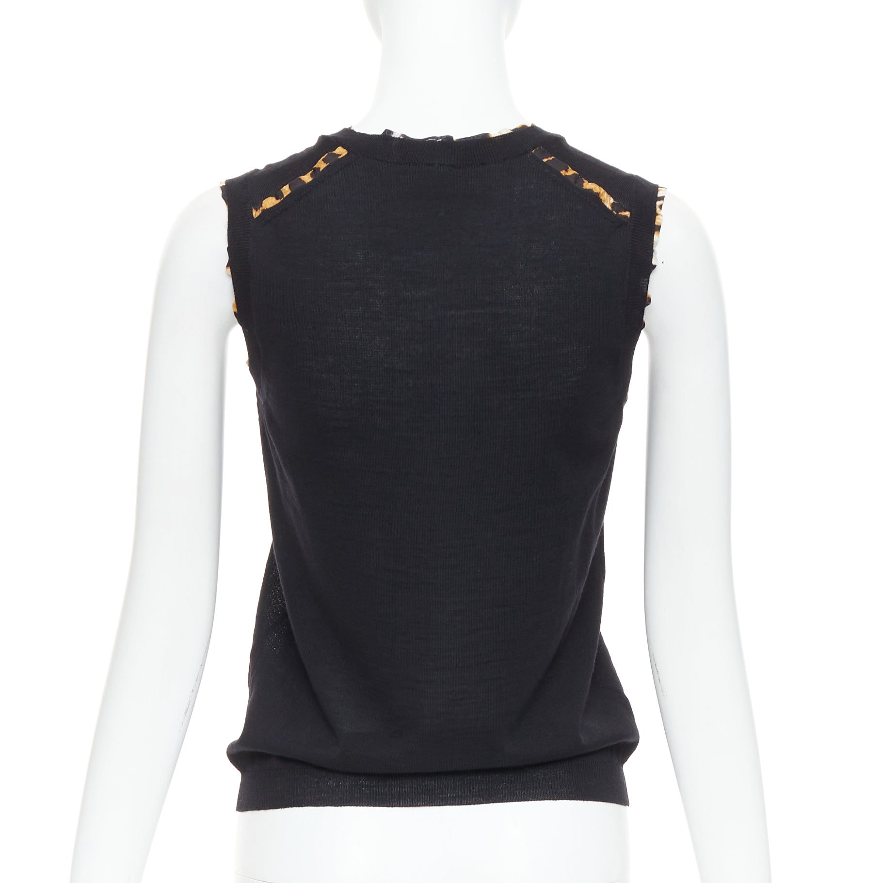 Yves Saint Laurent Leopard Trim Vest - Side view