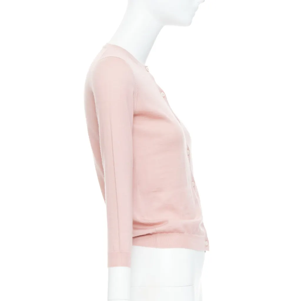 Prada Shell Button Cardigan Pink Cashmere Good - Box View