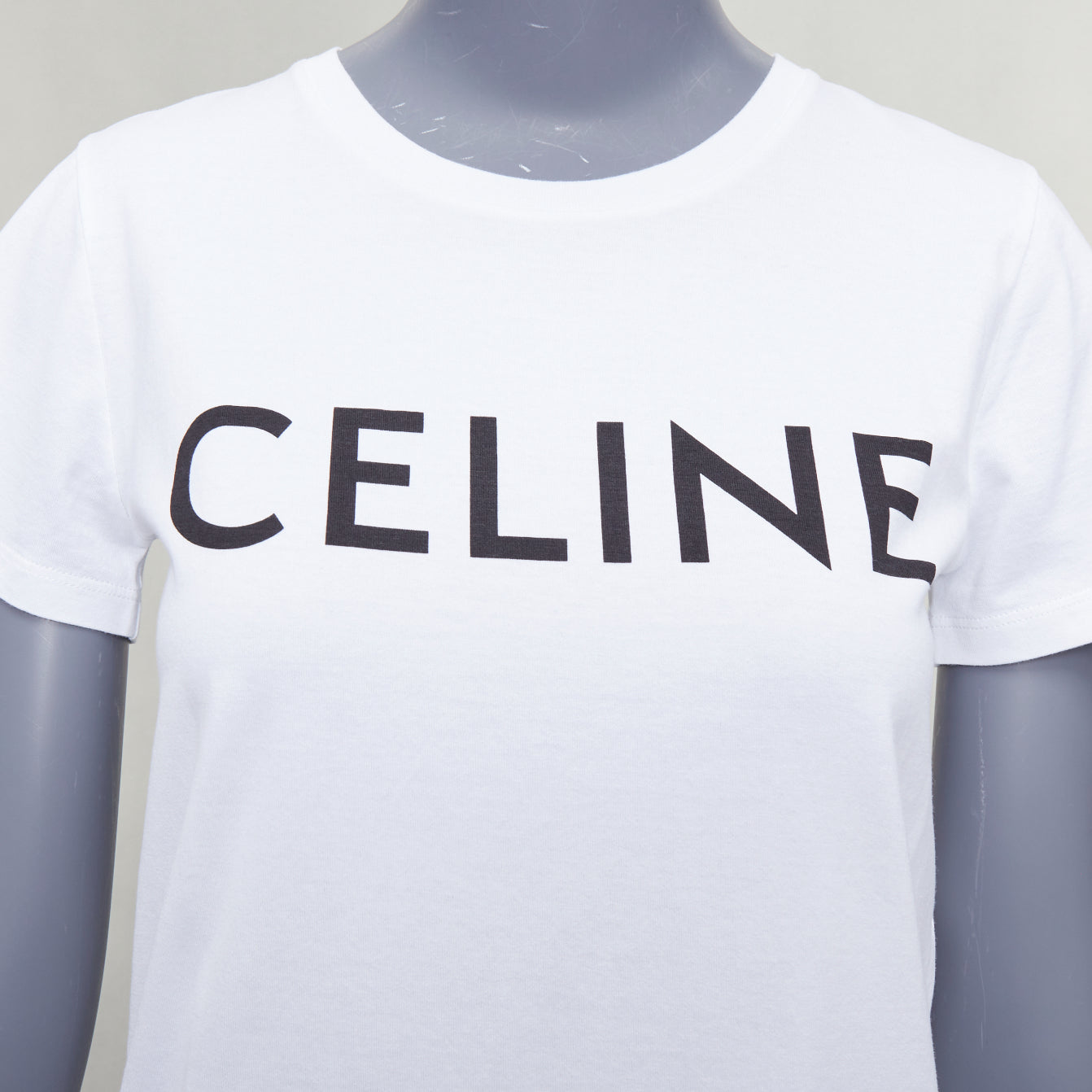 Celine Logo Fitted Tee - Back view