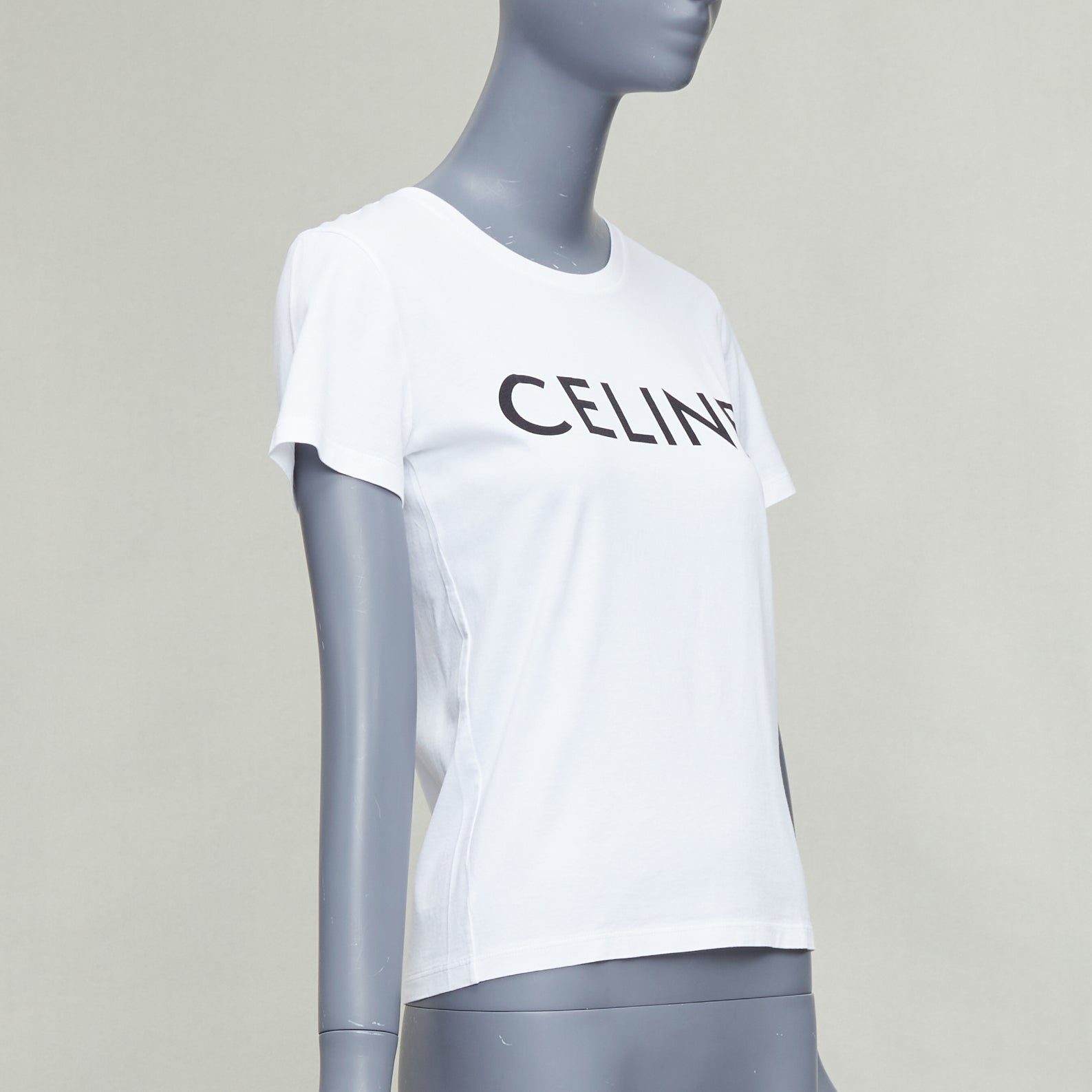 Celine Logo Fitted Tee - Image 6