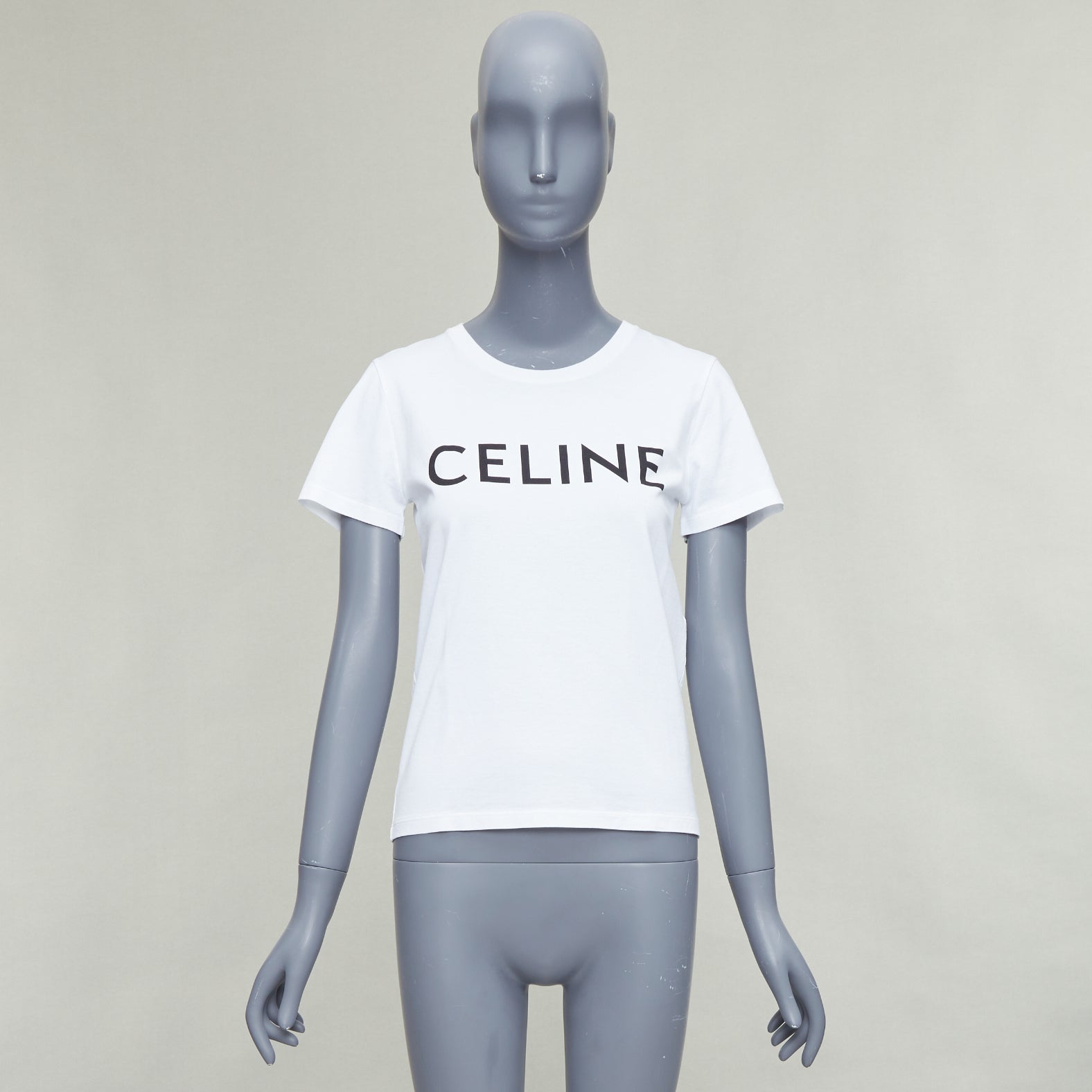 Celine Logo Fitted Tee - Image 11