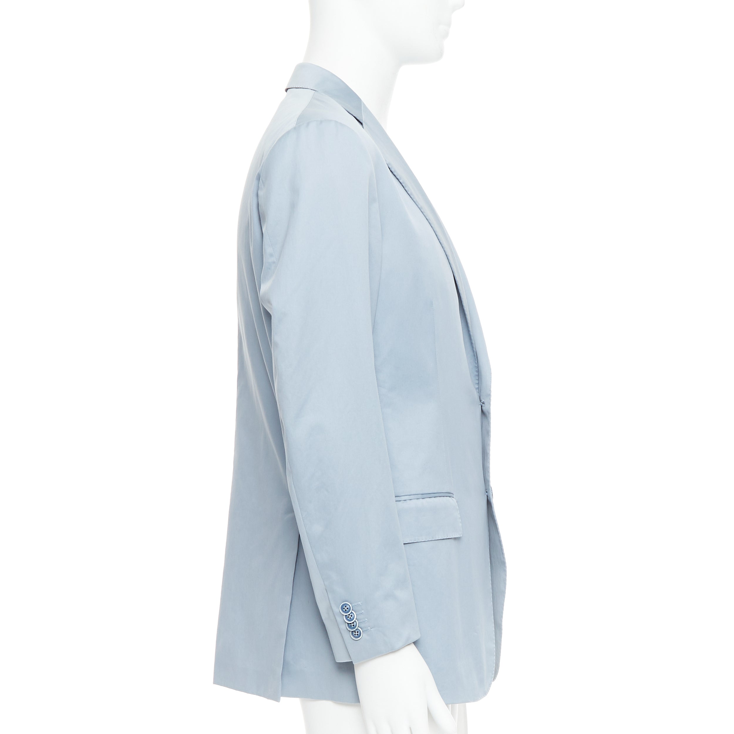 Ermenegildo Zegna Light Blue Handstitched Blazer - 4