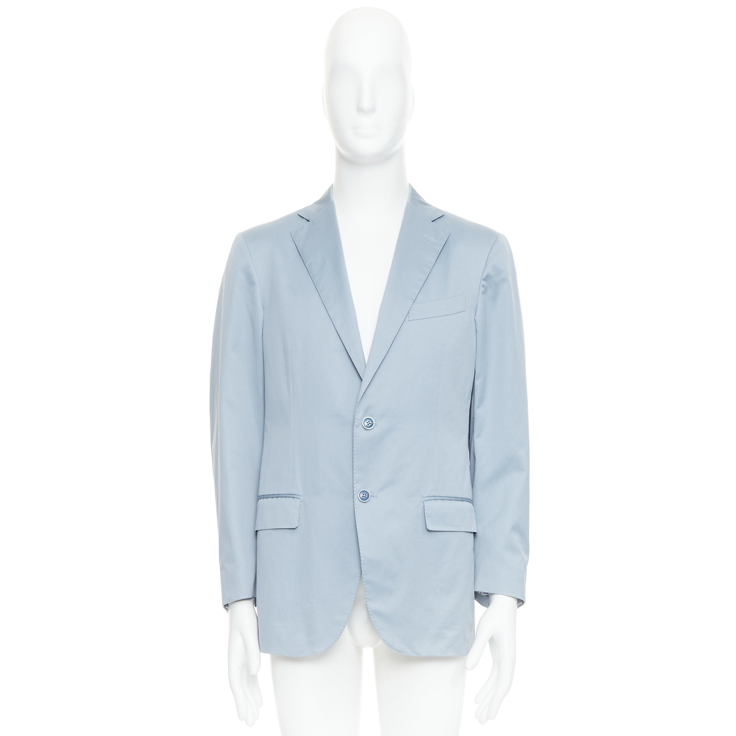 Ermenegildo Zegna Light Blue Handstitched Blazer - Image 11