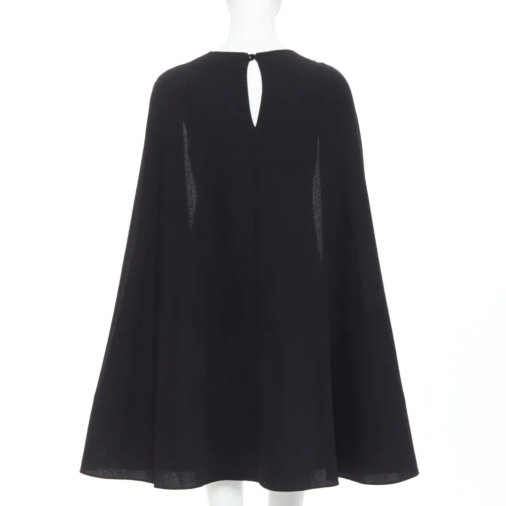 Valentino Cape Back Dress Black Silk Very good - Box View