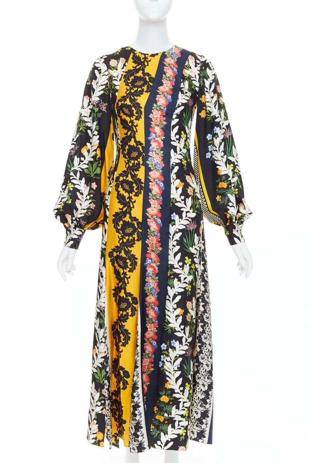Oscar De La Renta Asymmetric Boho Dress MultiColor Silk Very good - Front View