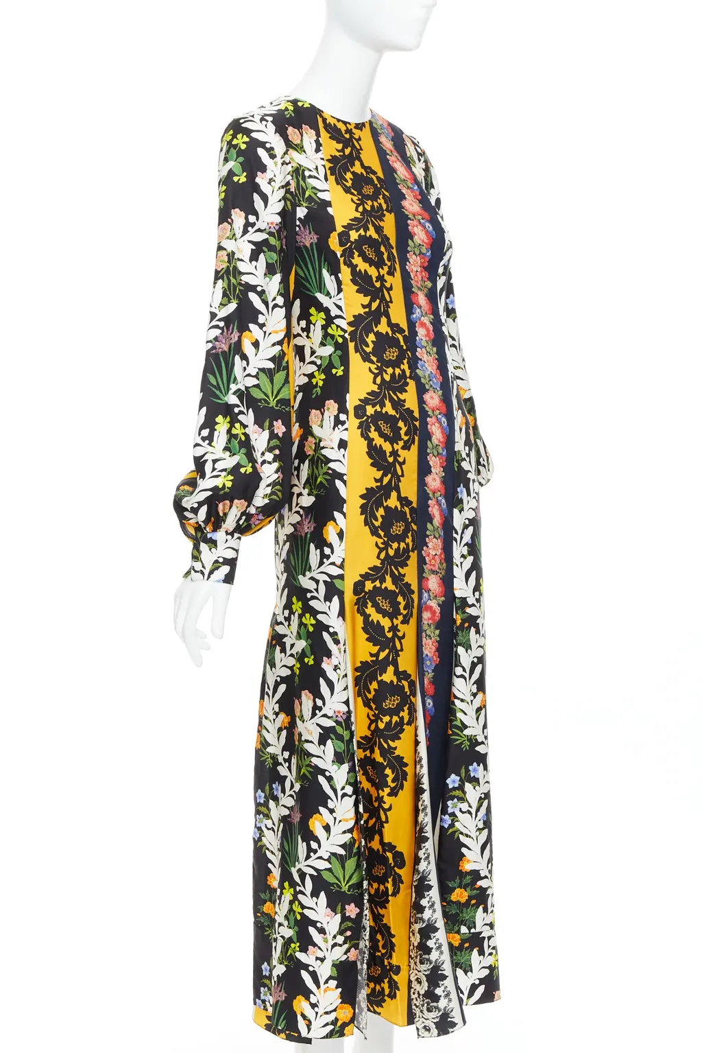 Oscar De La Renta Asymmetric Boho Dress MultiColor Silk Very good - Inside View