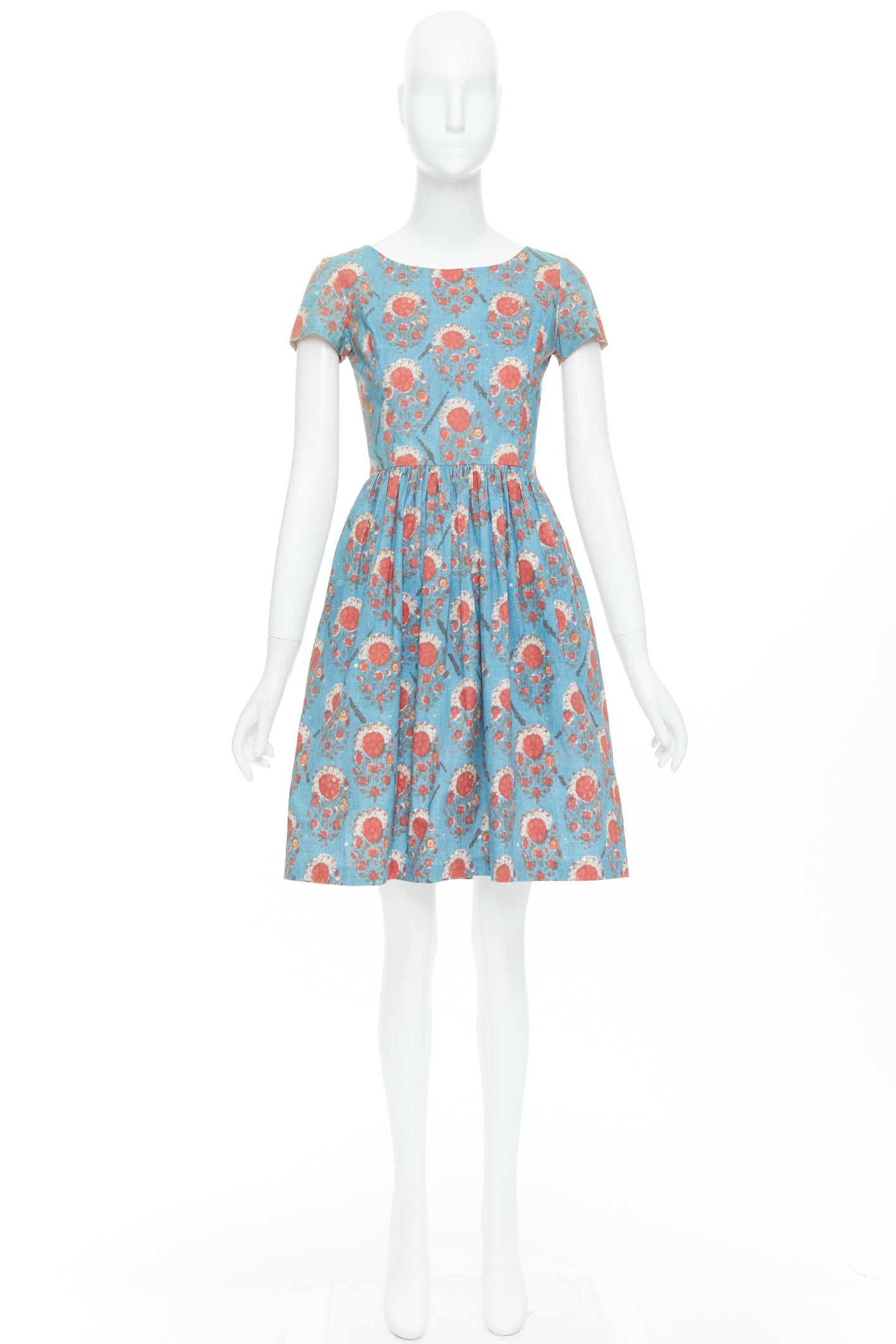 Oscar De La Renta Vintage Print Dress - Image 11