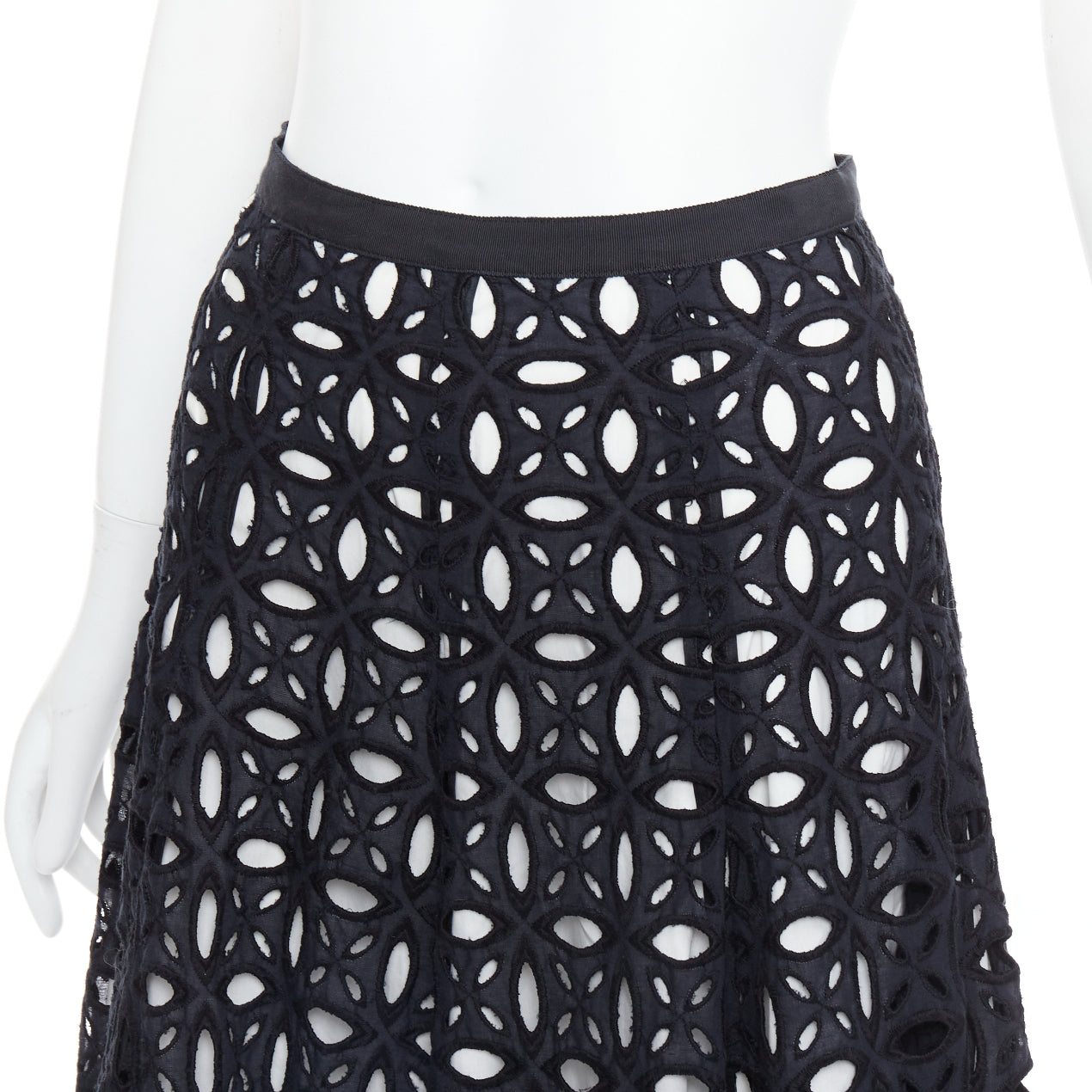 Andrew Gn Embroidery Full Skirt - Back view