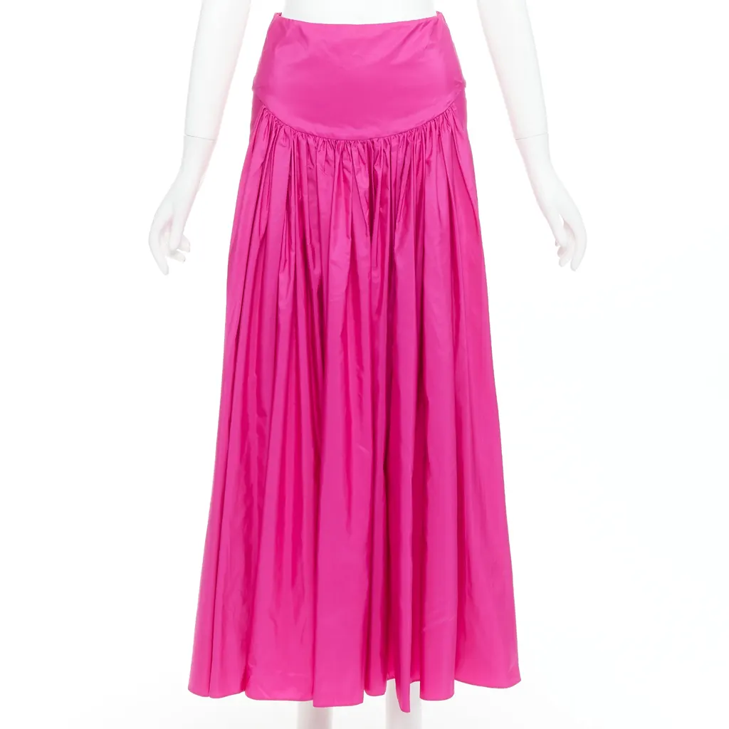 Stella McCartney Ruched Fitted Skirt Pink Polyester Very good - Front View