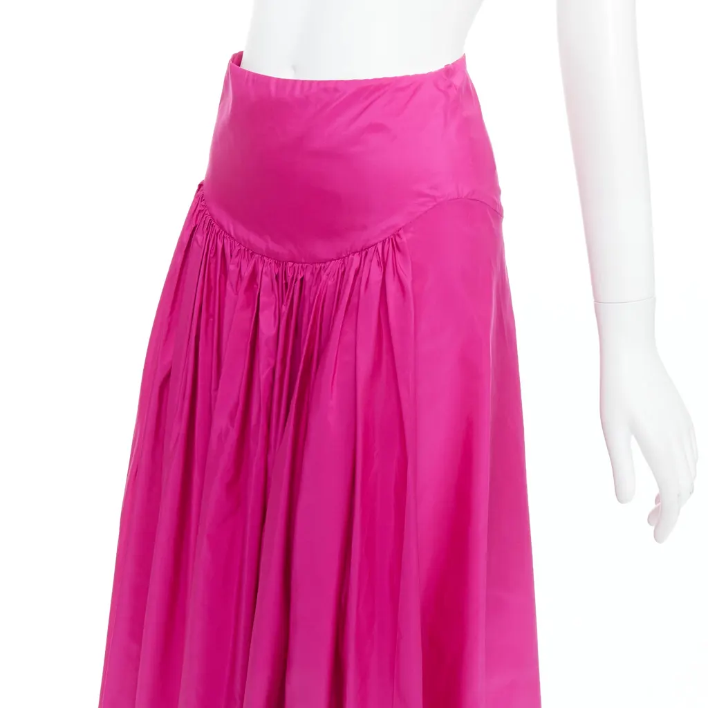 Stella McCartney Ruched Fitted Skirt Pink Polyester Very good - Back View