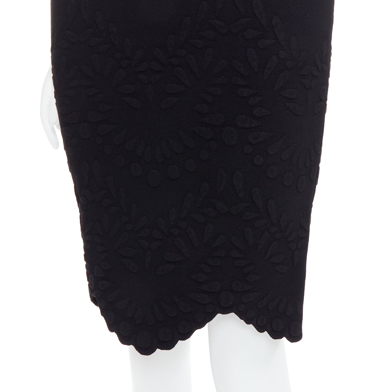 Alexander Mcqueen Jacquard Pencil Skirt - Back view