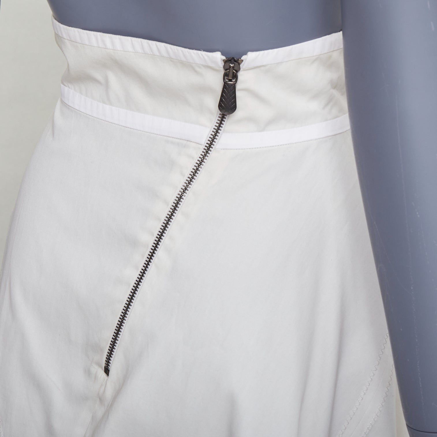 Bottega Veneta Diagonal Zip Skirt - Back view