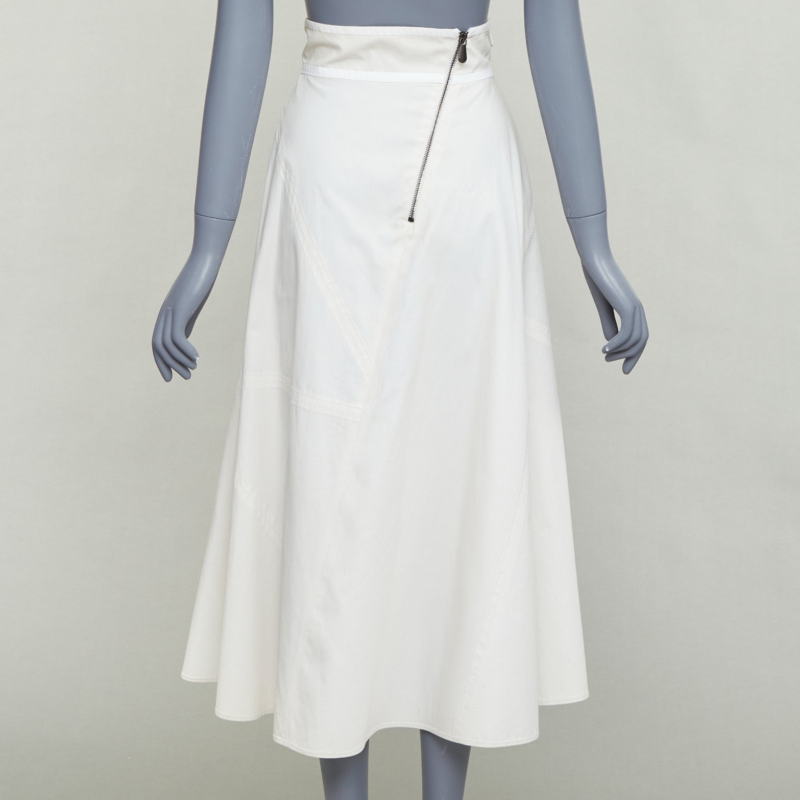 Bottega Veneta Diagonal Zip Skirt - Side view