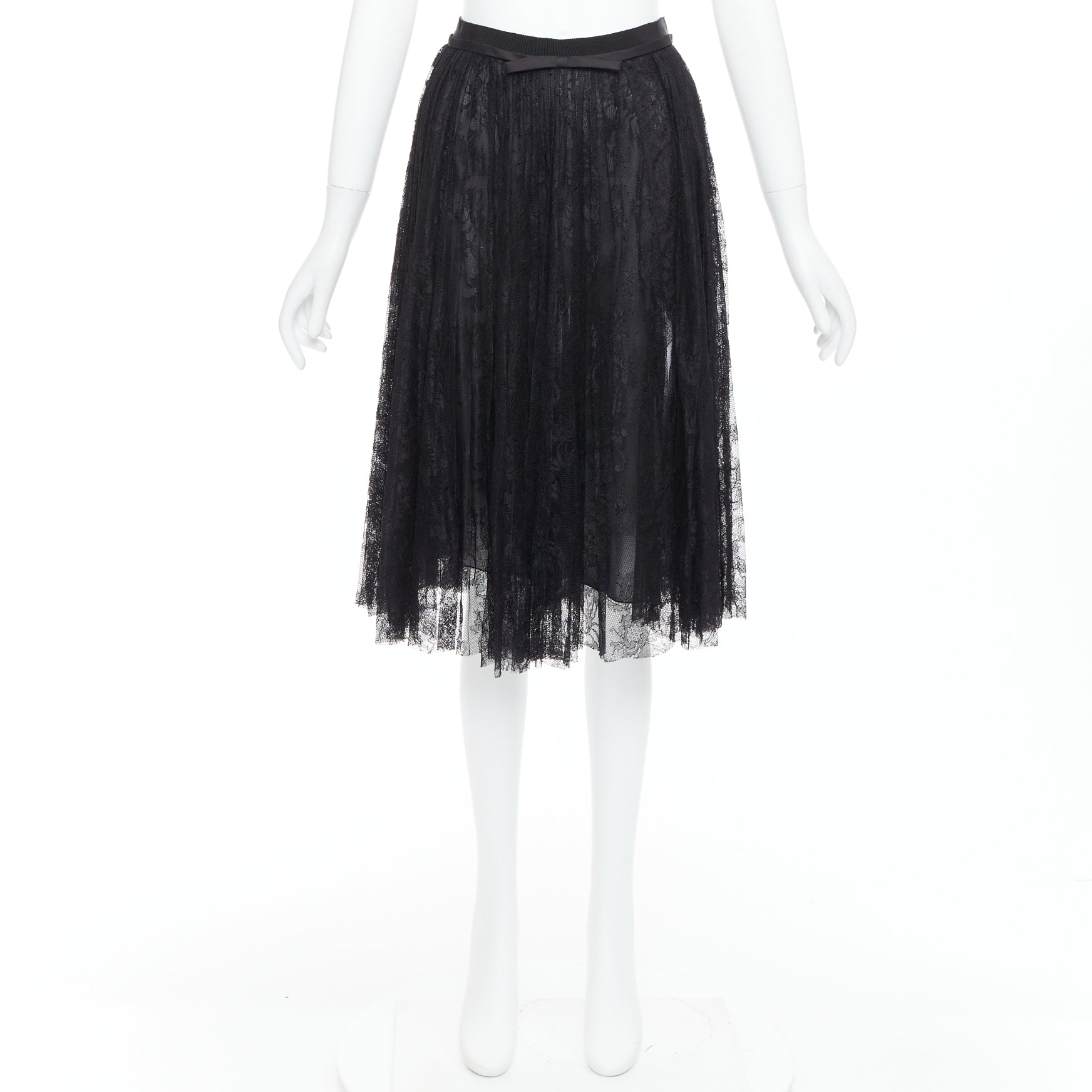 Giambattista Valli Lace Bow Skirt - Back view