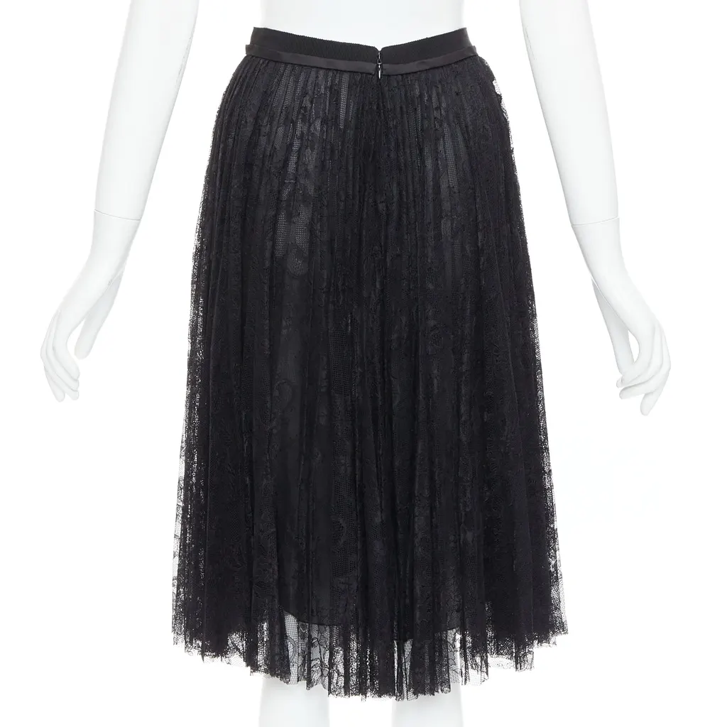Giambattista Valli Lace Bow Skirt Black Viscose Very good - Box View