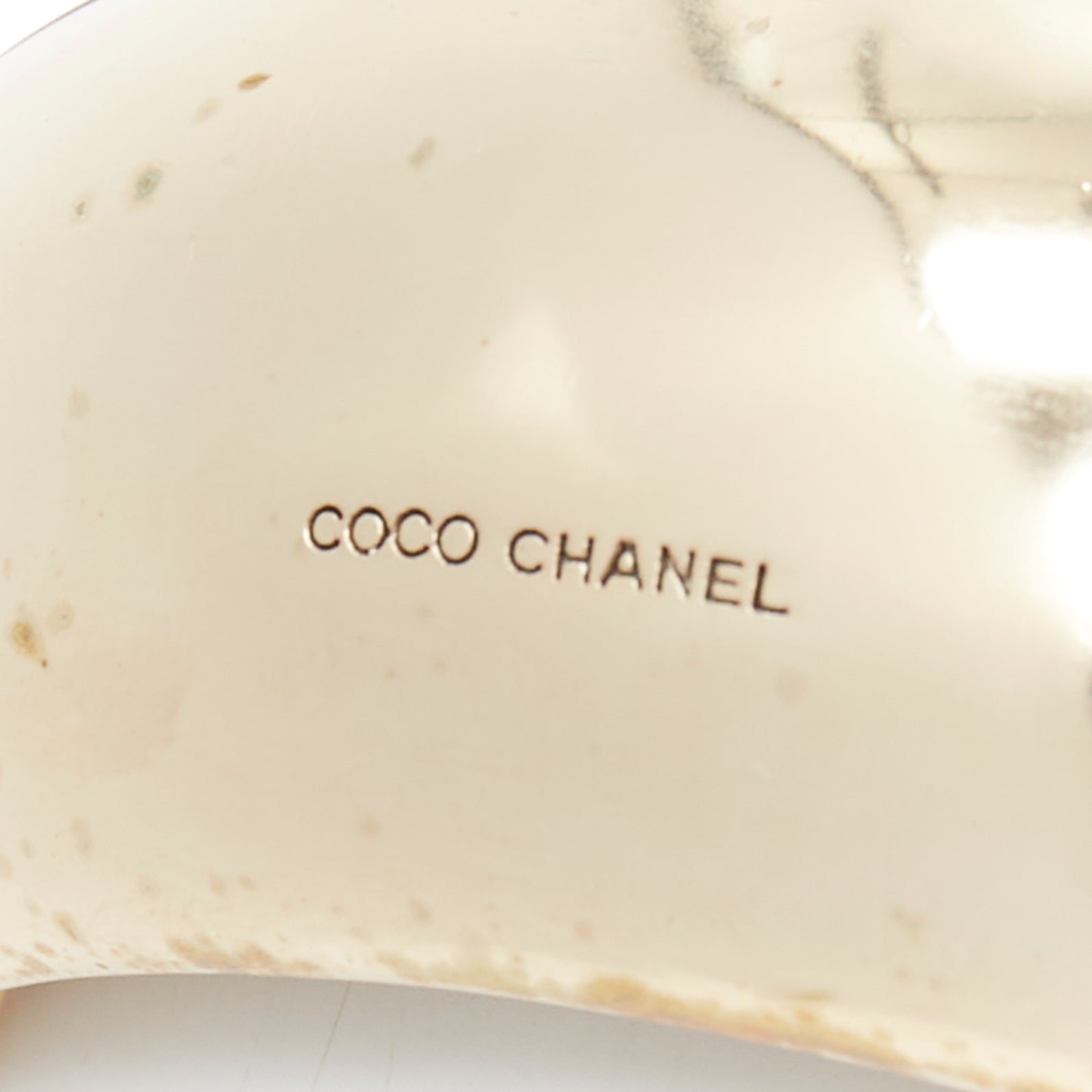 Chanel Script Metal Bangle Bracelet - Image 6