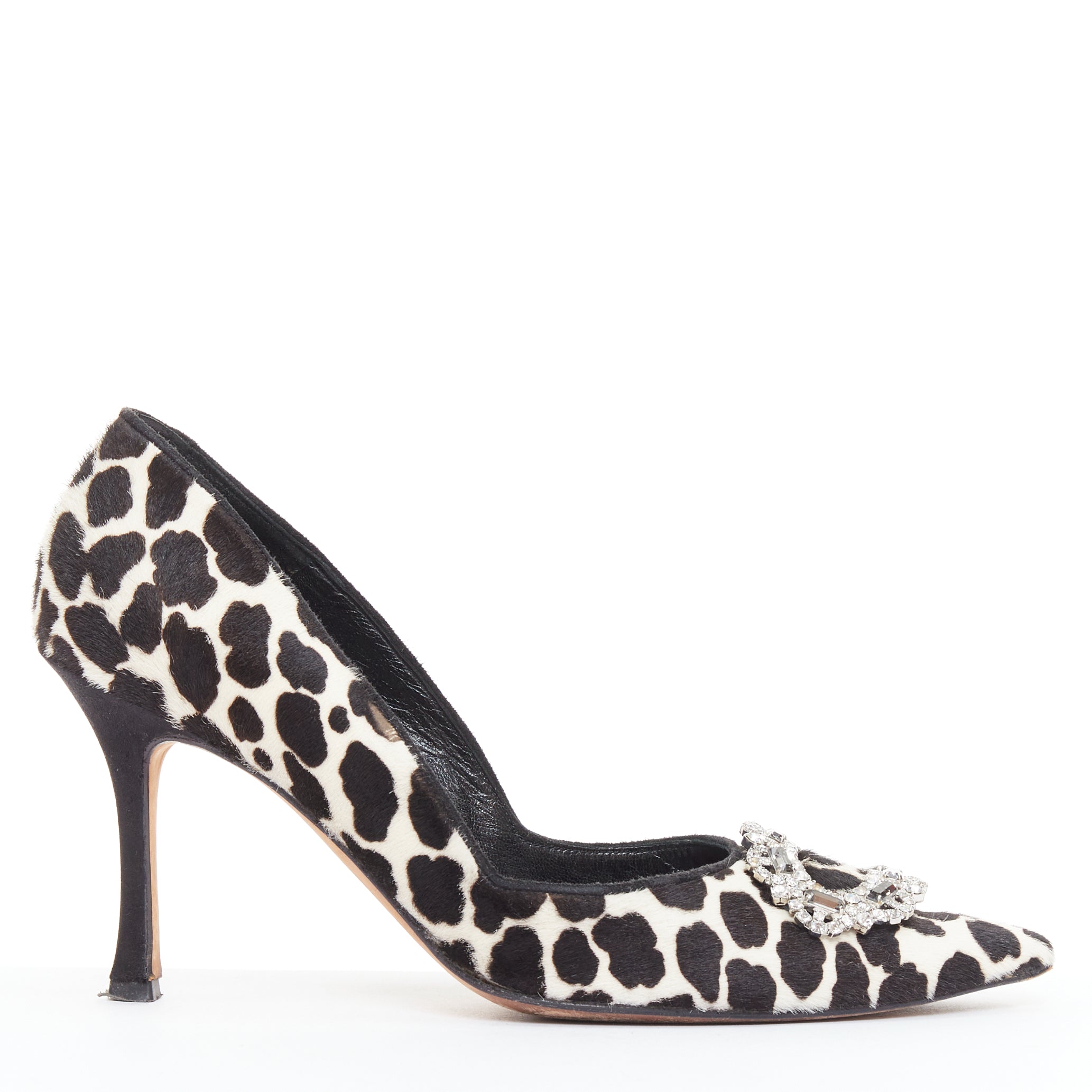 Manolo Blahnik Cow Spot Pumps - Back view