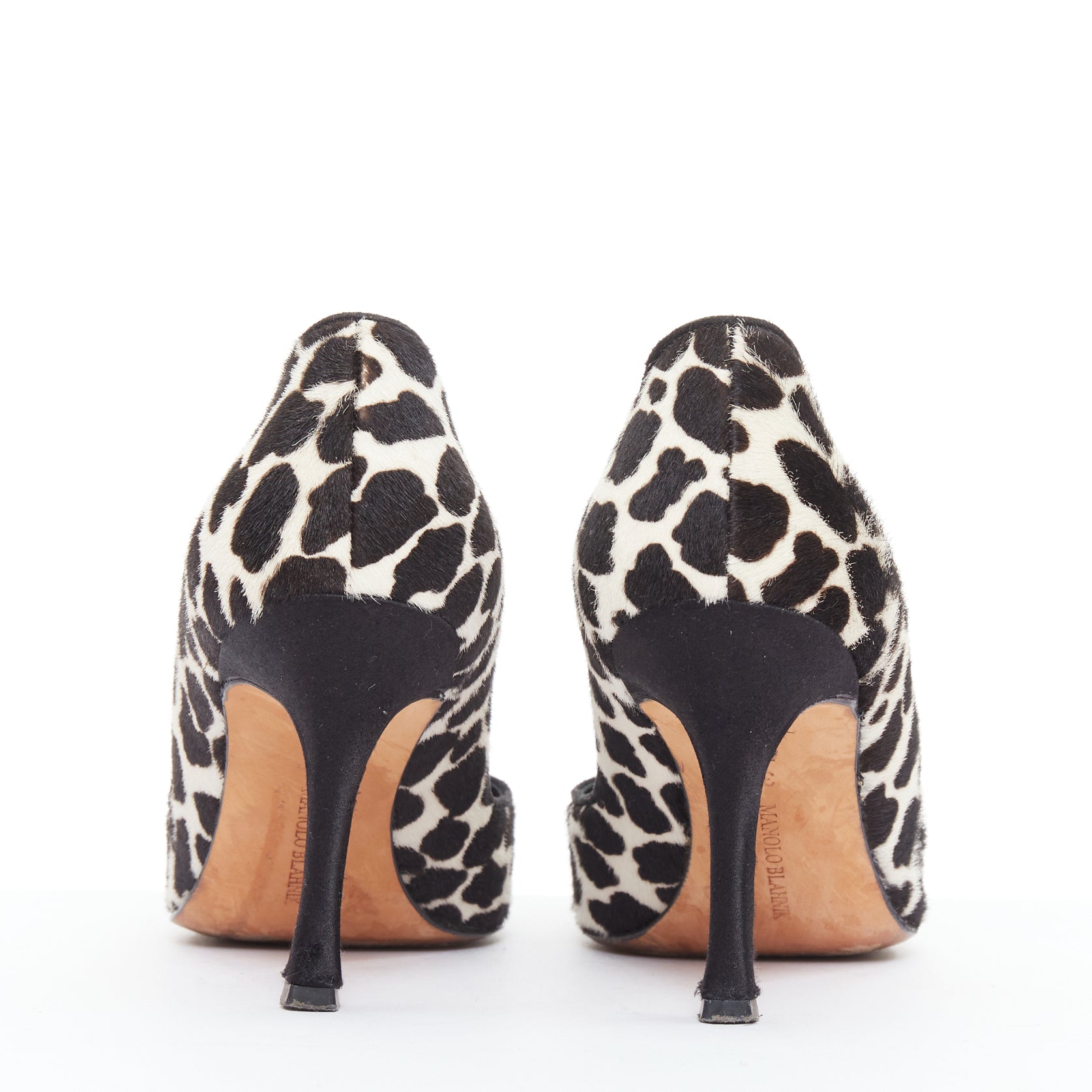 Manolo Blahnik Cow Spot Pumps - Side view