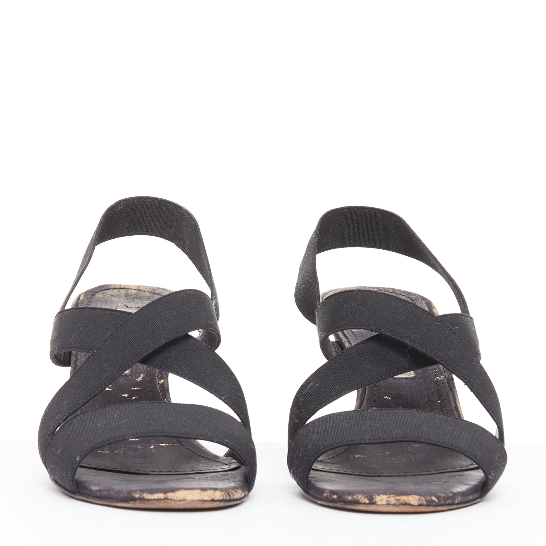 Manolo Blahnik Elastic Cork Sandals - Image 6