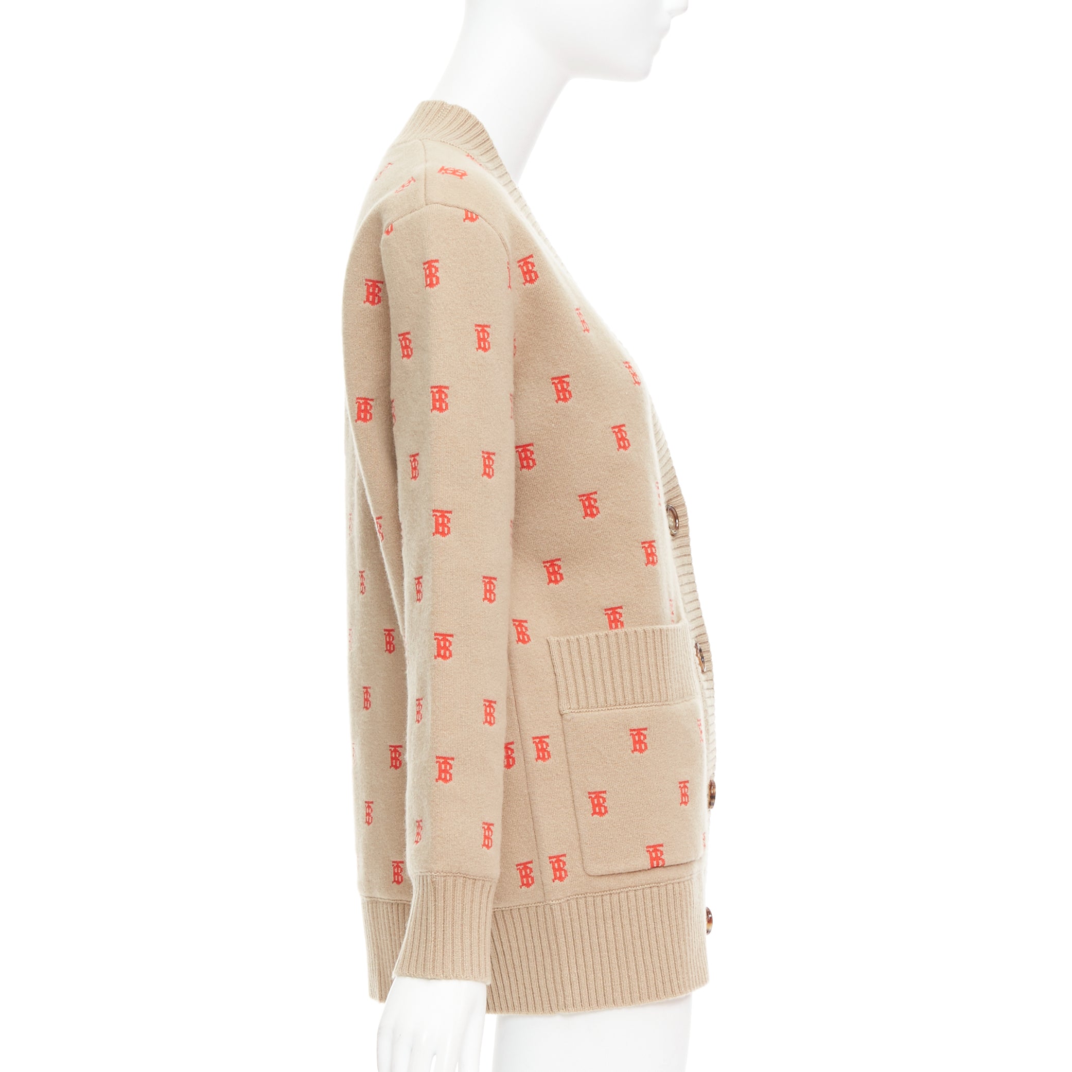 Burberry Monogram Oversized Cardigan - Side view