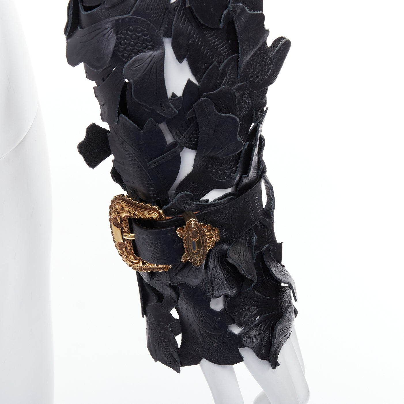 Alexander Mcqueen Black Floral Leather Jacket - Image 12