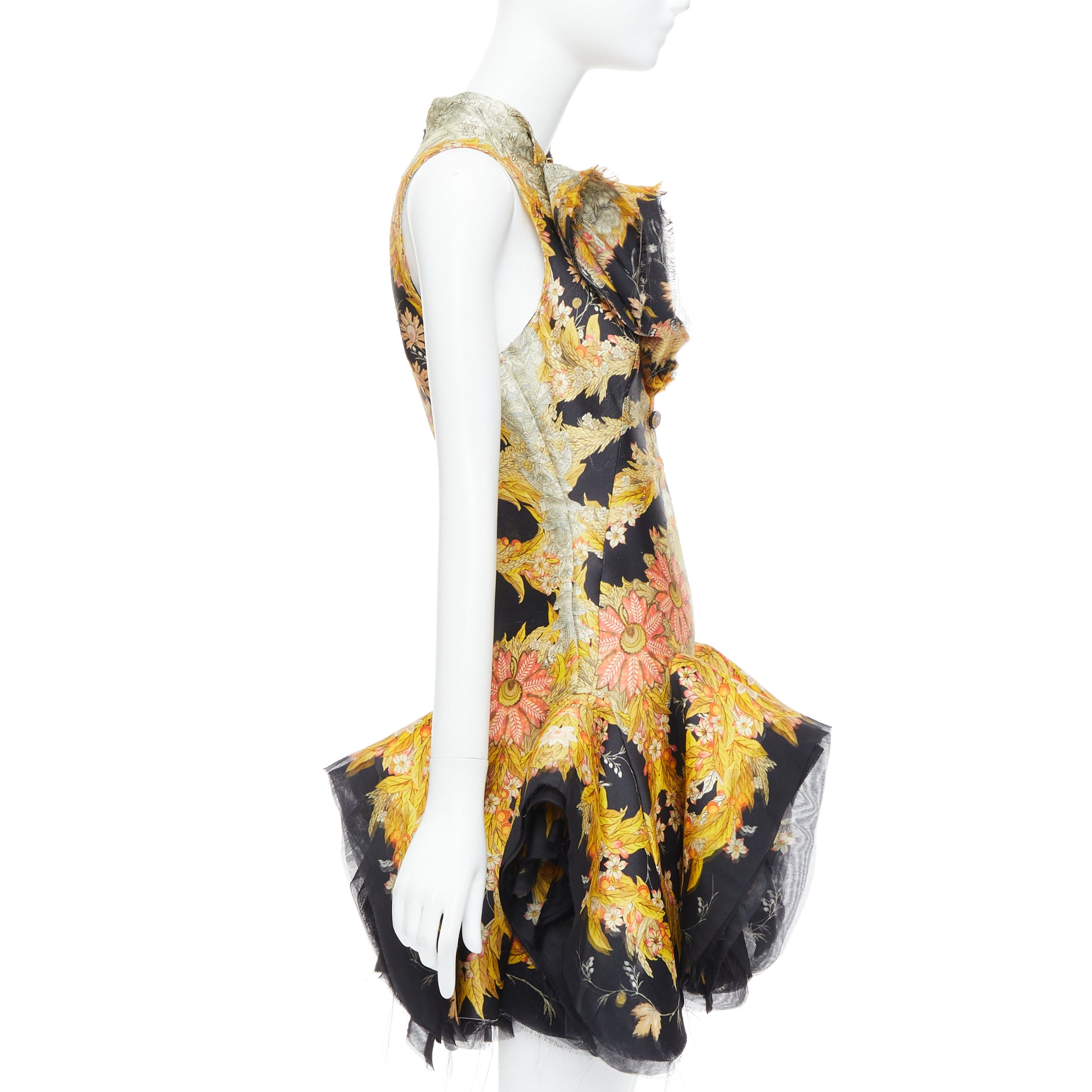 Alexander Mcqueen Foliage Ruffle Dress - 4