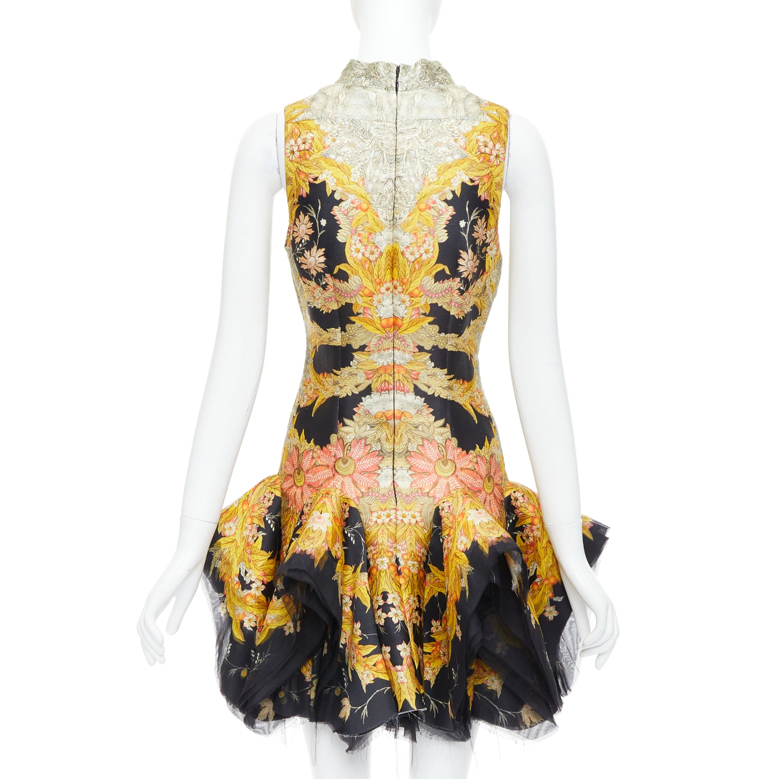 Alexander Mcqueen Foliage Ruffle Dress - Side view