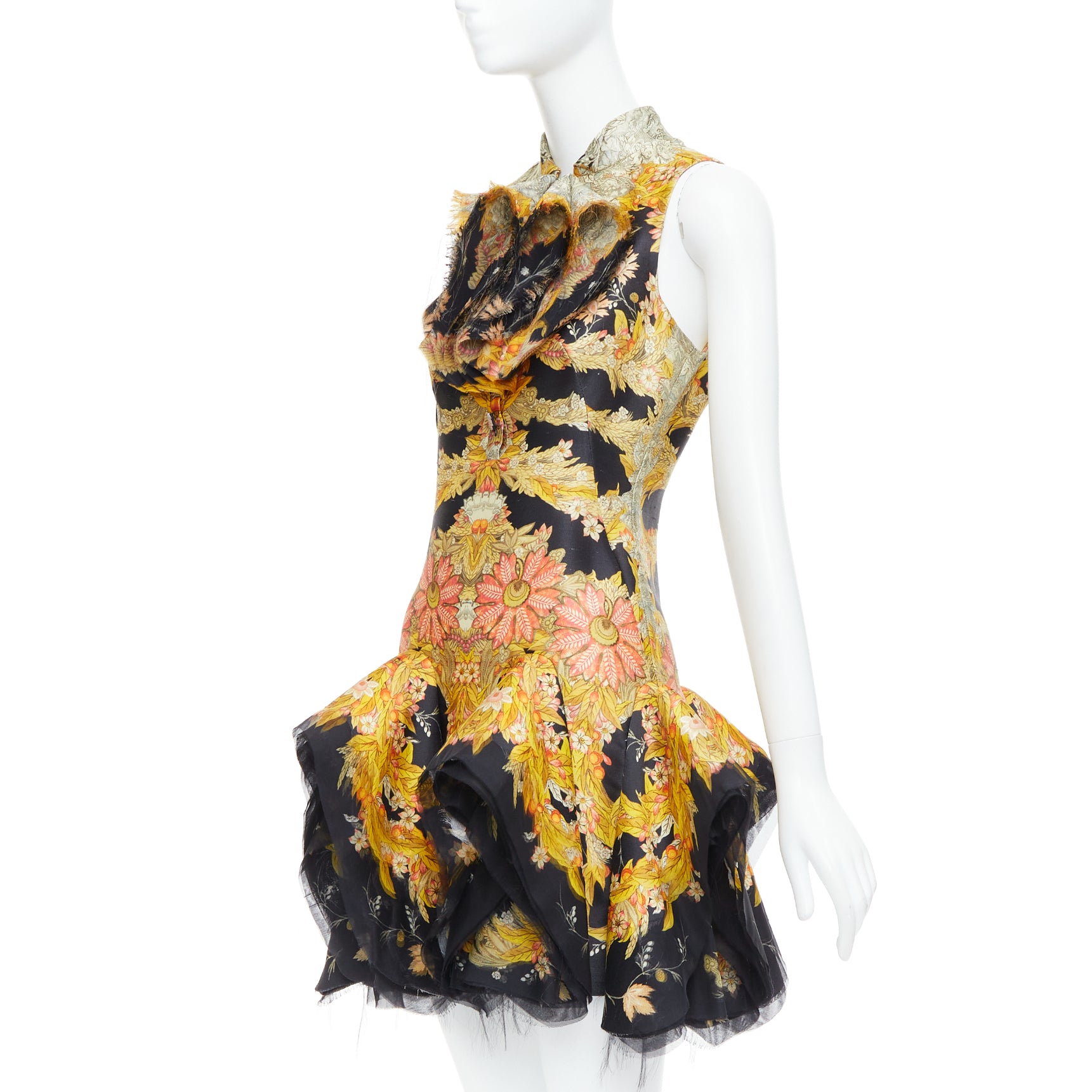 Alexander Mcqueen Foliage Ruffle Dress - Detail 2