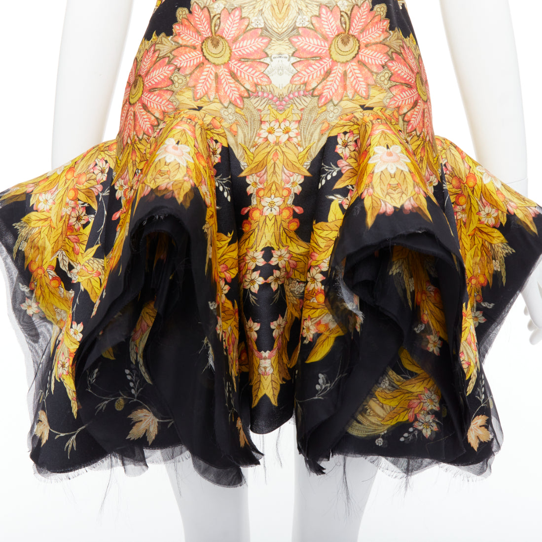 Alexander Mcqueen Foliage Ruffle Dress - Image 12