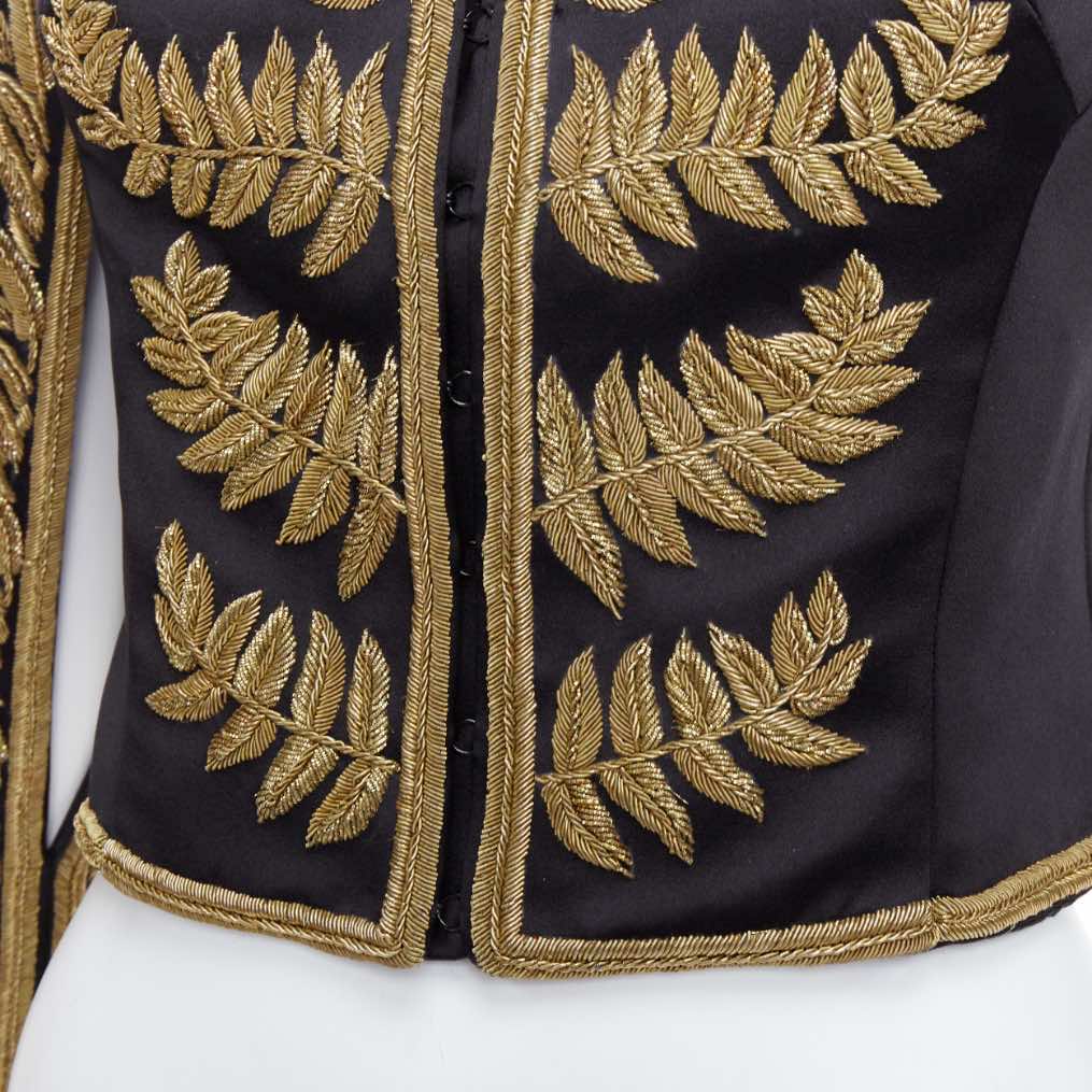 Alexander Mcqueen Black Gold Military Jacket - Image 10
